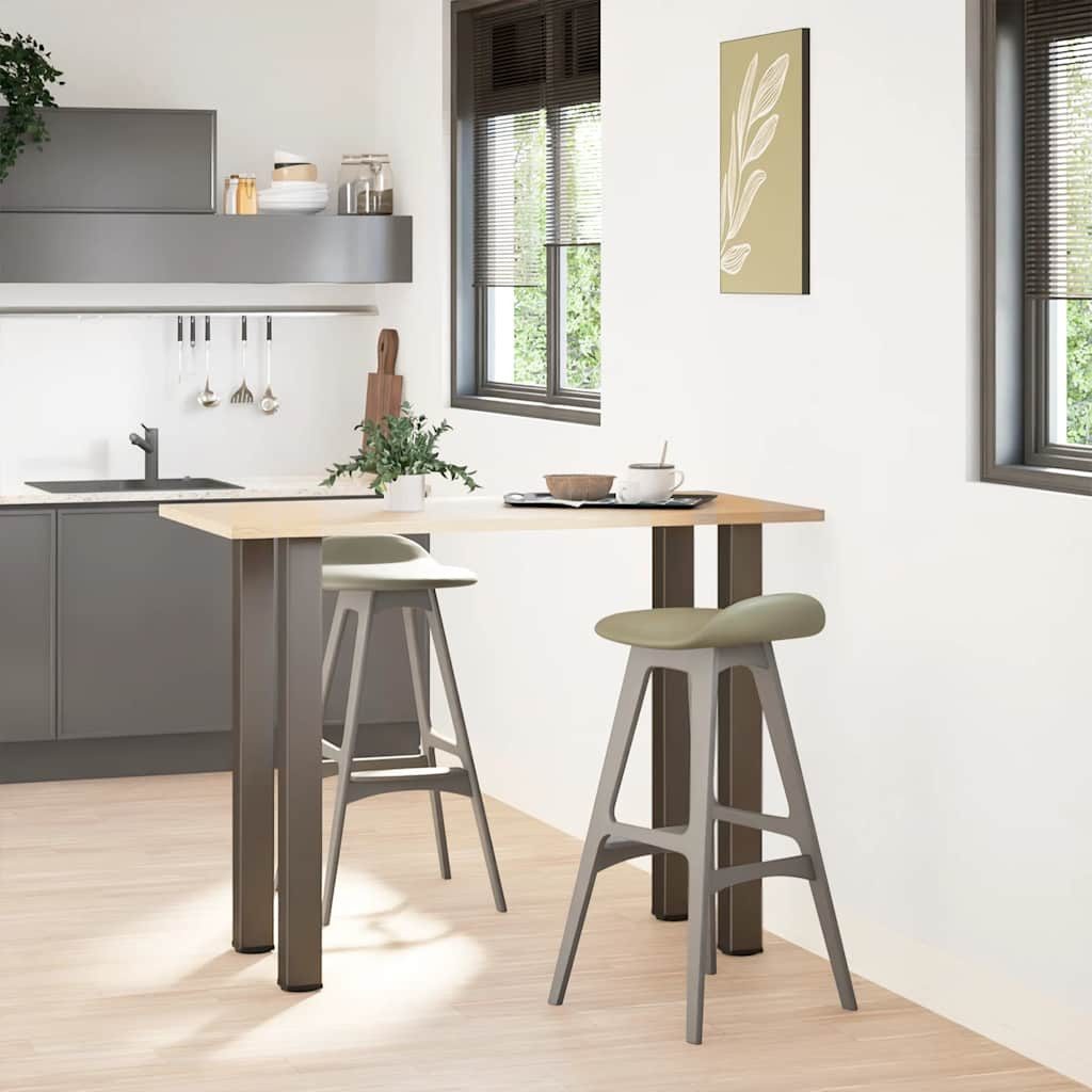 vidaXL Tischbein Bartischbeine 4 Stk. Naturstahl 110-112 cm Stahl