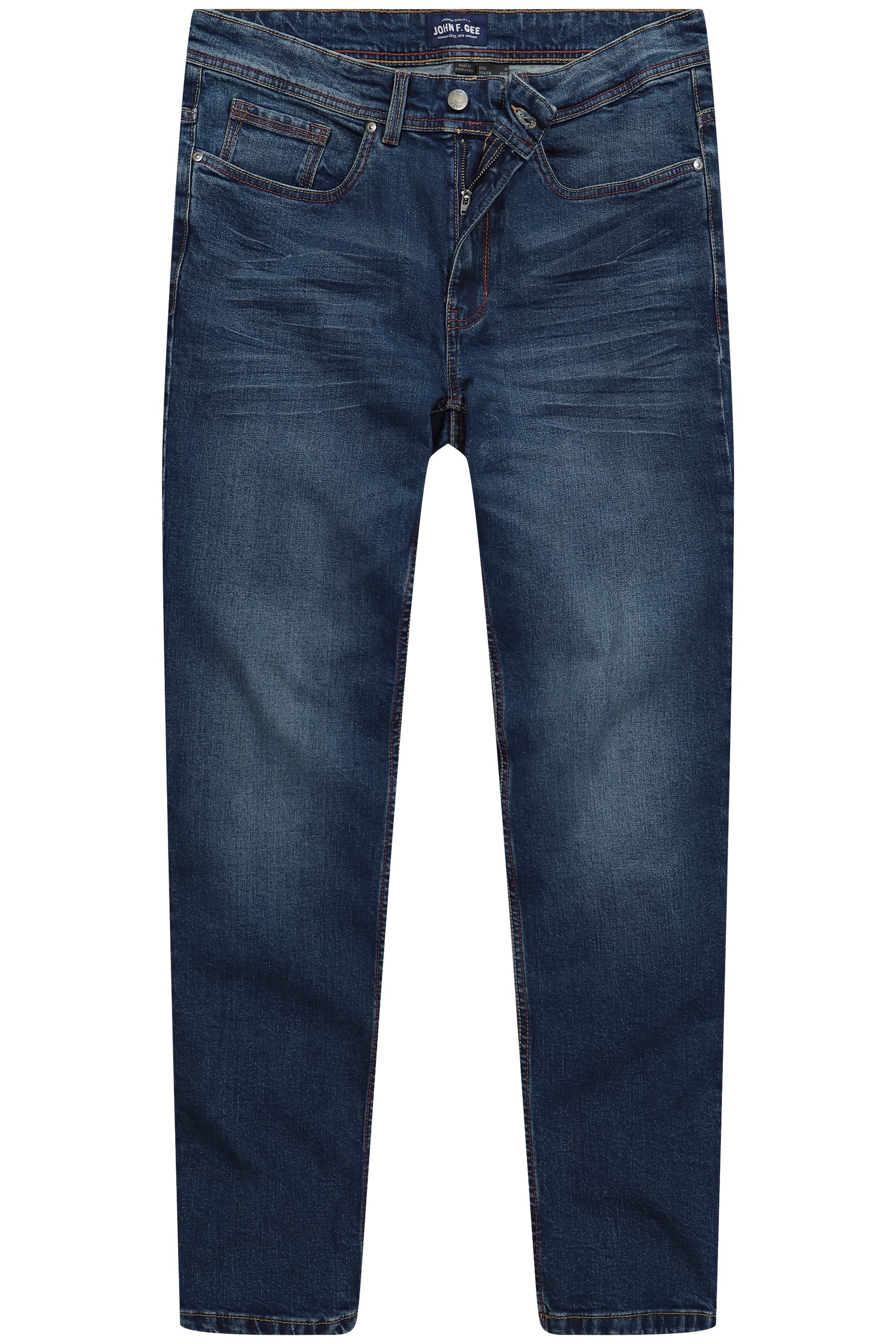 John F. Gee 5-Pocket-Jeans John F. Gee Jeans Bauchfit Denim Straight Fit günstig online kaufen
