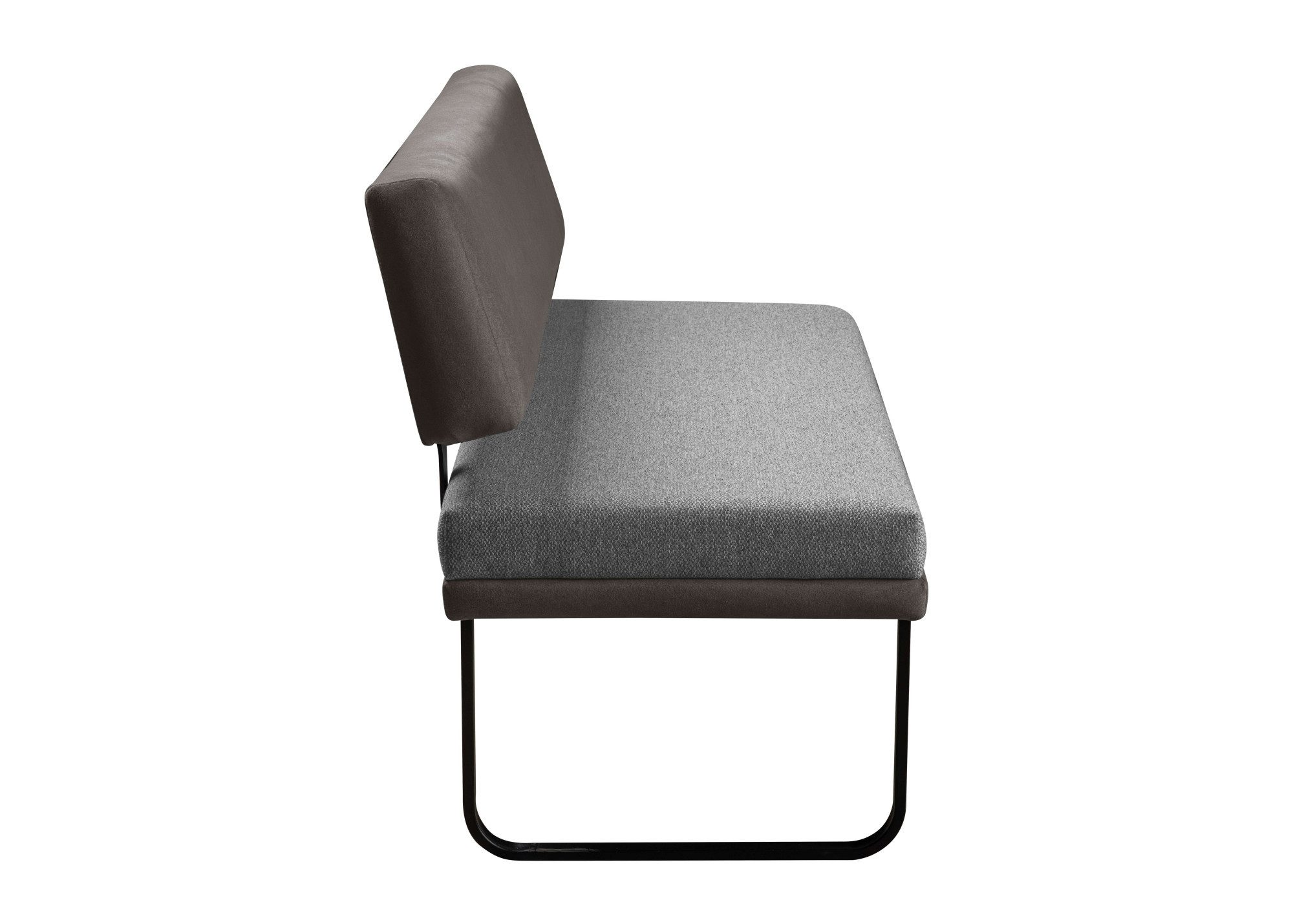OTTO home Sitzbank Gabi Esszimmerbank, Bank, Küchenbank, Polsterbank, Gestell aus matt-schwarzem Flachmetall, stabil, 2-Stoff-Design