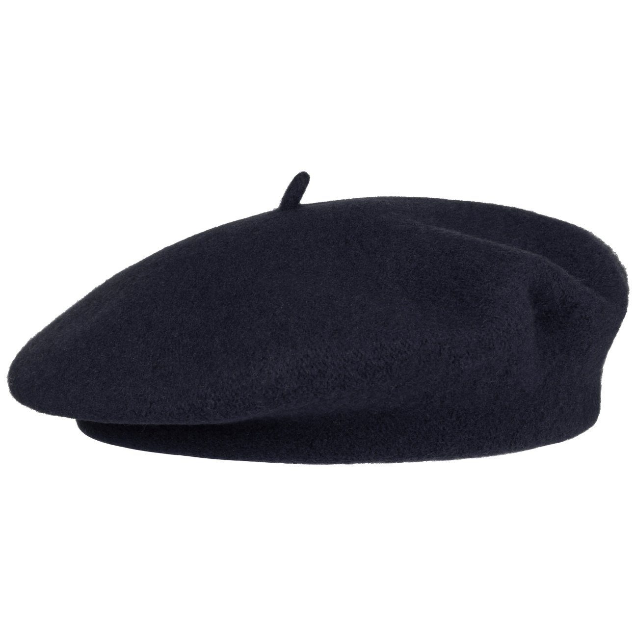 (1-St) Beanie Wollbaske, dunkelblau Made Barascon in EU the