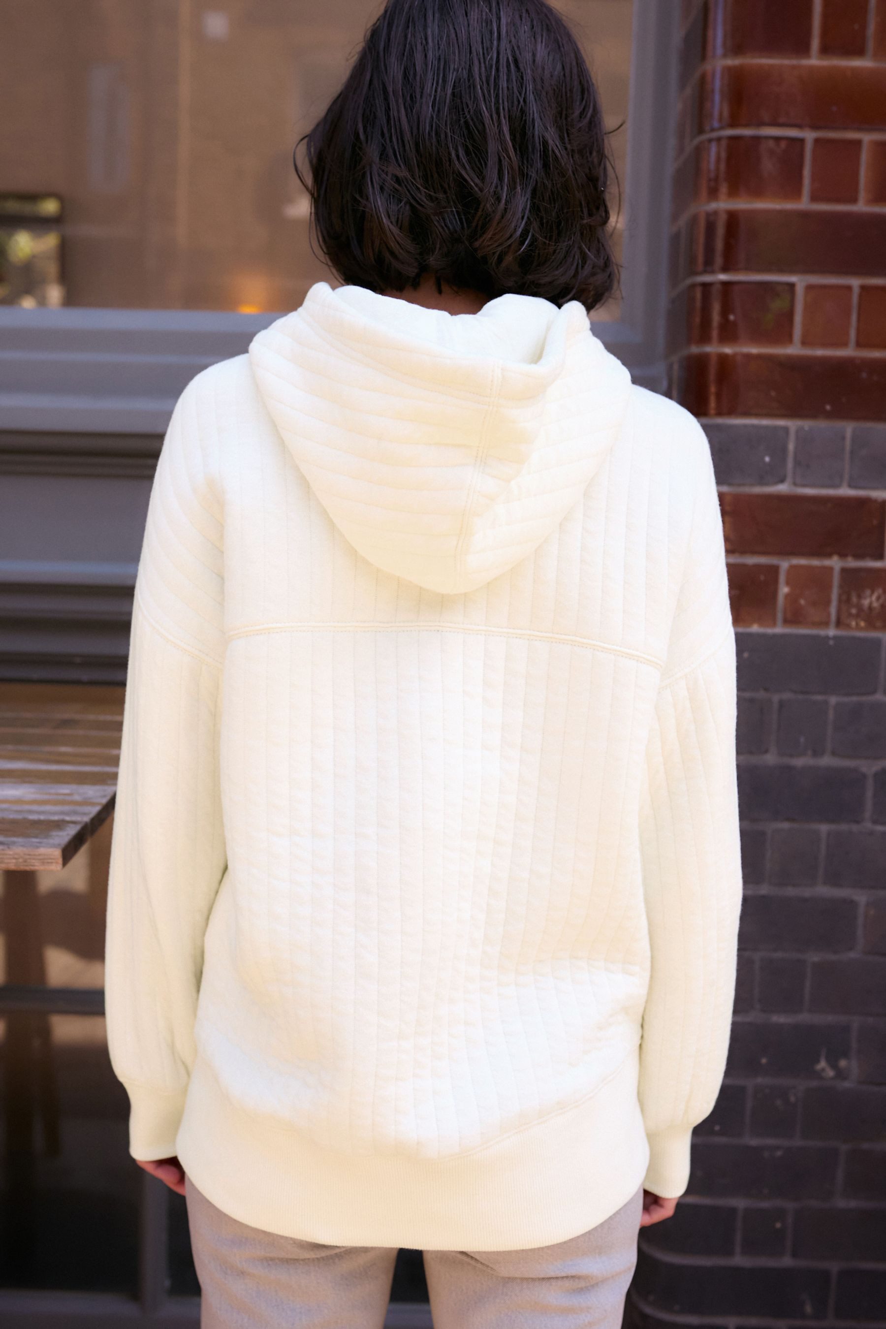 Next Kapuzensweatshirt Gestepptes Kapuzensweatshirt in gewaschener günstig online kaufen