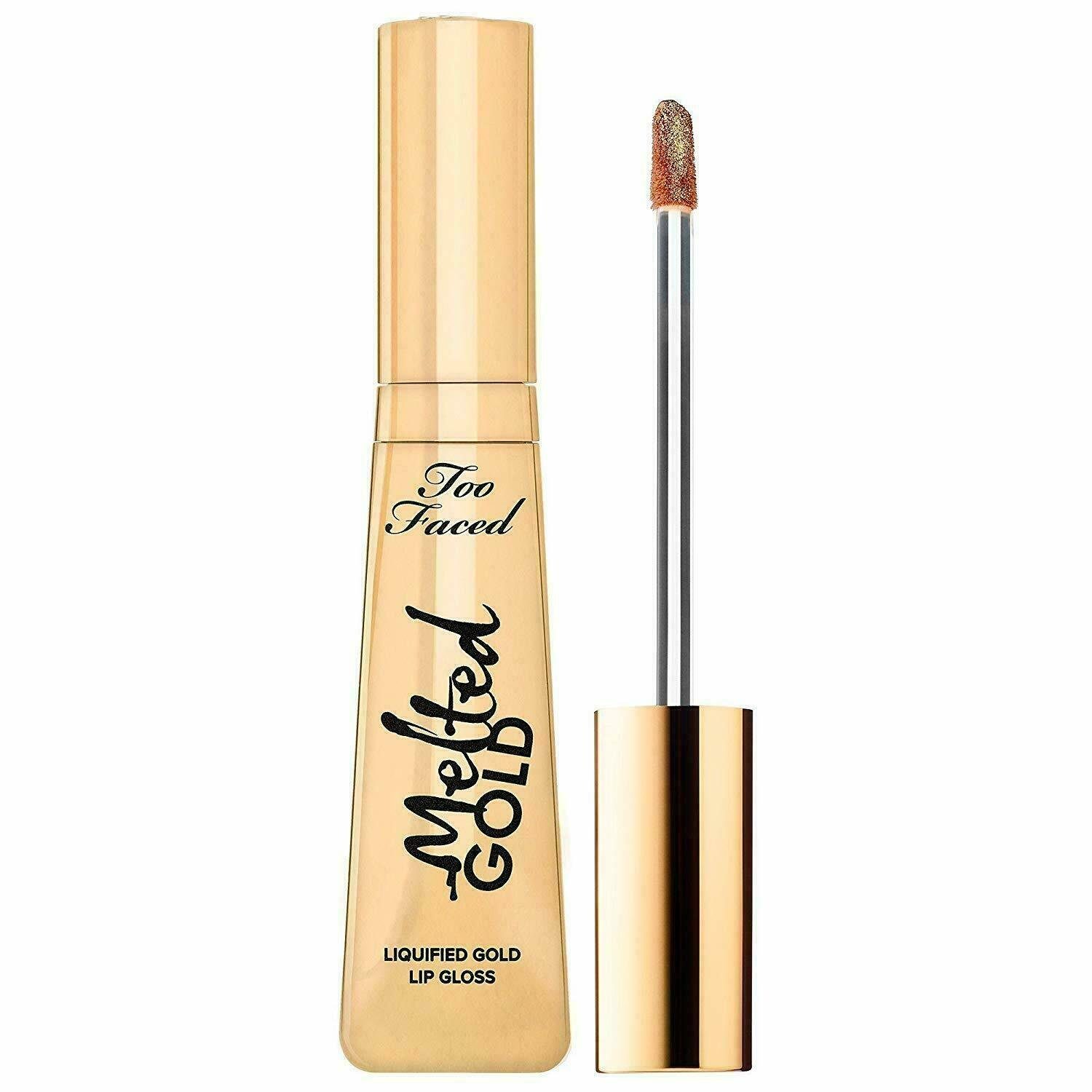 Too Faced Lippenstift TOO FACED MELTED GOLD LIQUIFIED GOLD LIP GLOSS GLITZER LIPPENSTIFT LIP