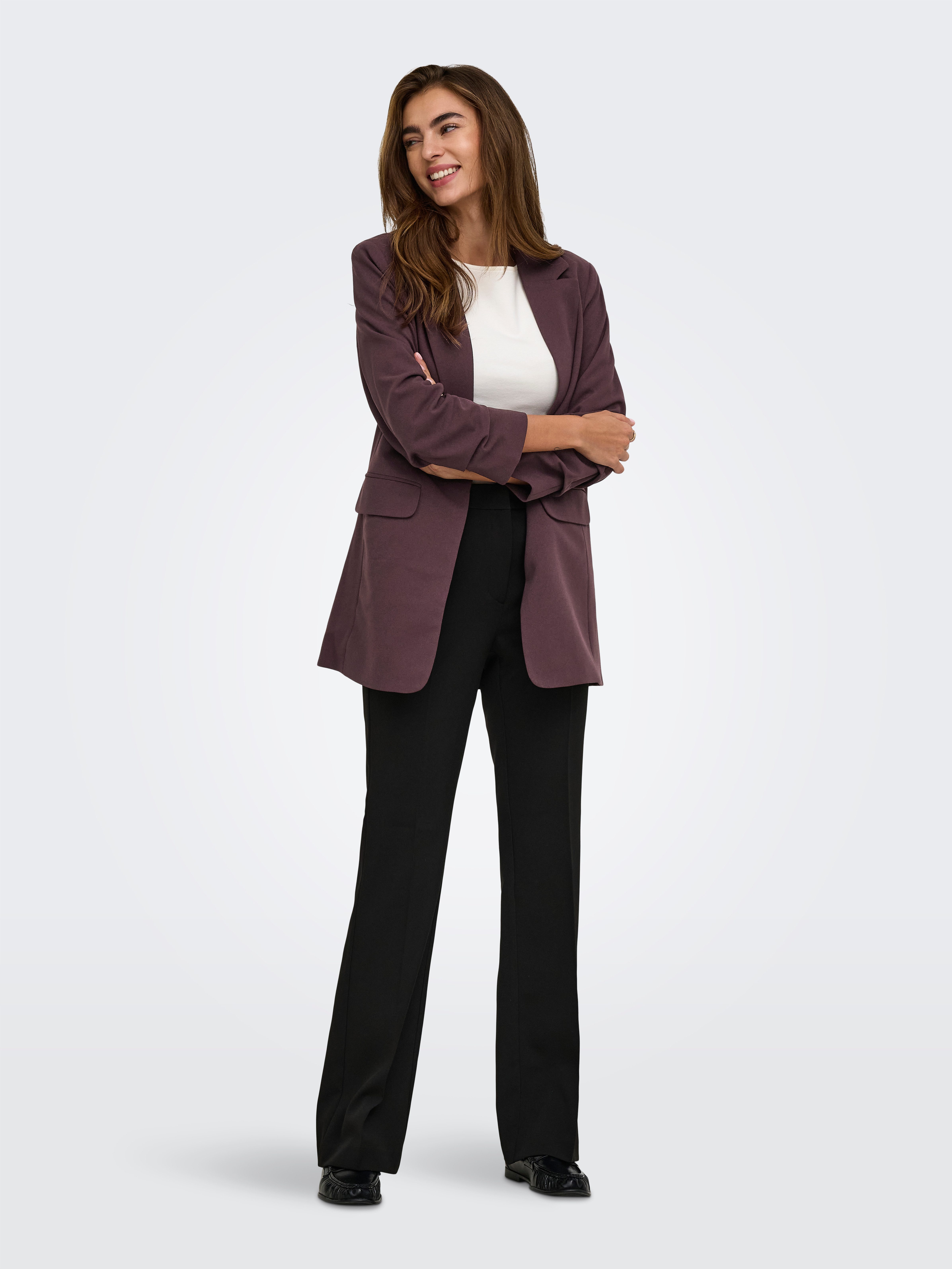 ONLY Longblazer ONLKALINA 3/4 OPEN BLAZER CC TLR Materialmix, loose fit – Bild 4 von 5