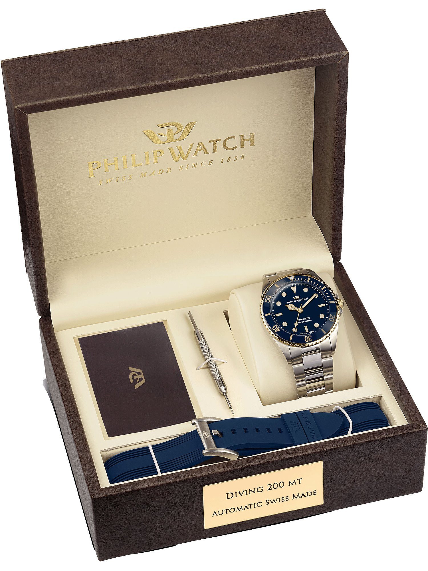 PHILIP WATCH UHREN Chronograph Philip Watch Herren-Uhren-Sets Analog Automatik