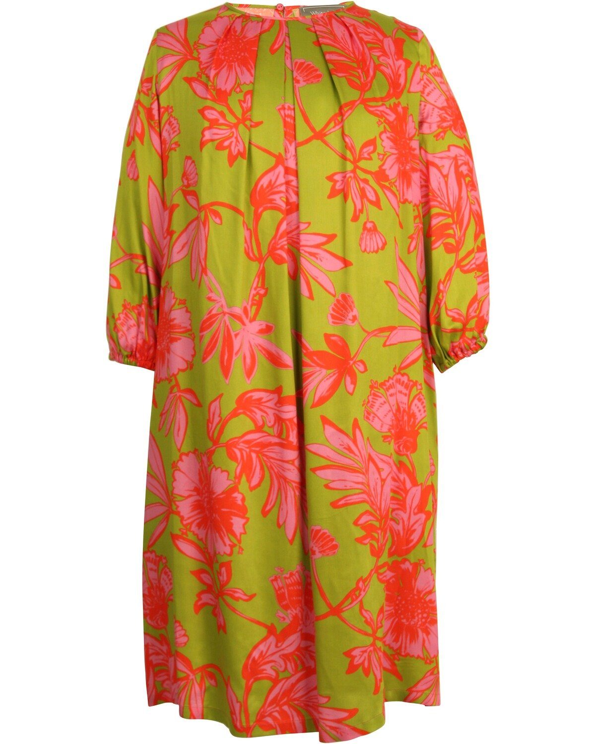Midikleid 3/4-Arm-Kleid mit Allover-Blumenmuster