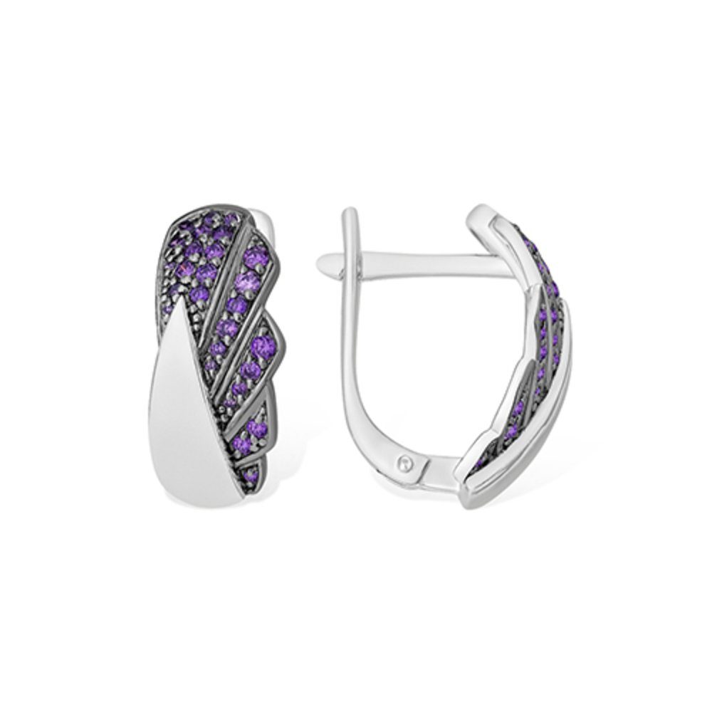 Creolen-Set Ohrringe Creolen 925 Silber Zirkonia Steine Echtschmuck