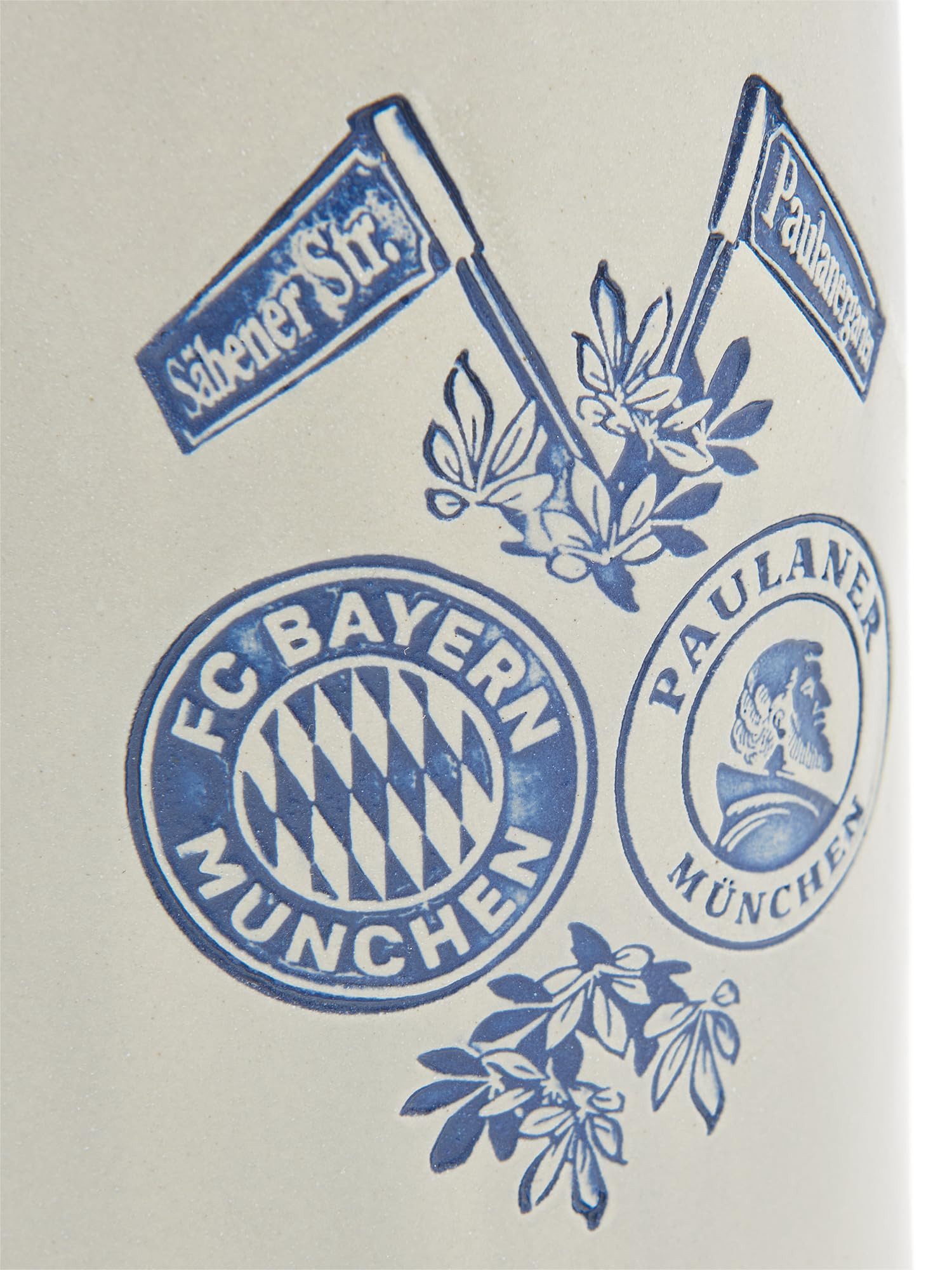 FC Bayern München Gläser-Set FC Bayern München Bierkrug I Bierglas I Maßkrug, 1 Liter I Fußball, Ton