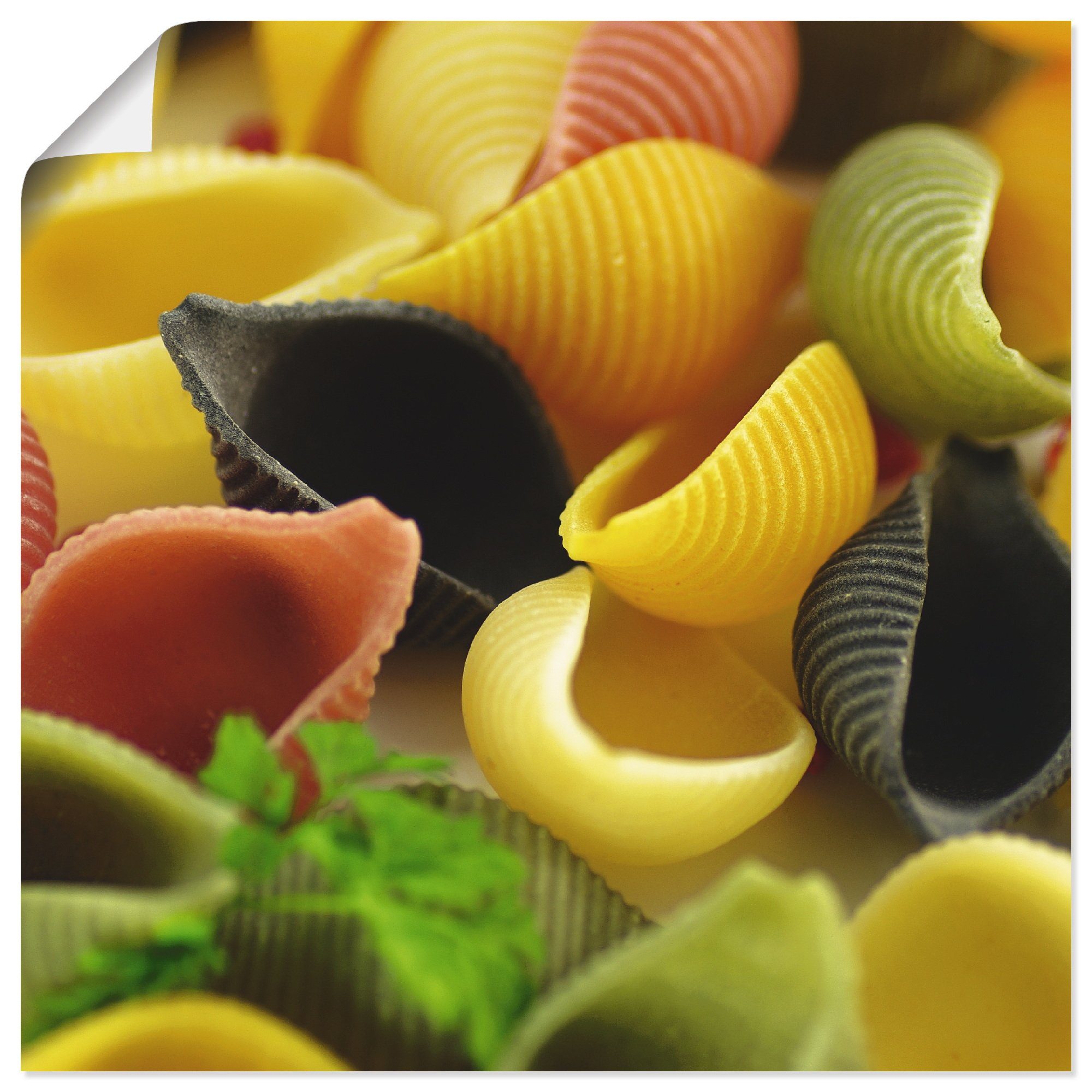 Artland Poster Bunte Pasta, Getreide (1 St), ohne Rahmen