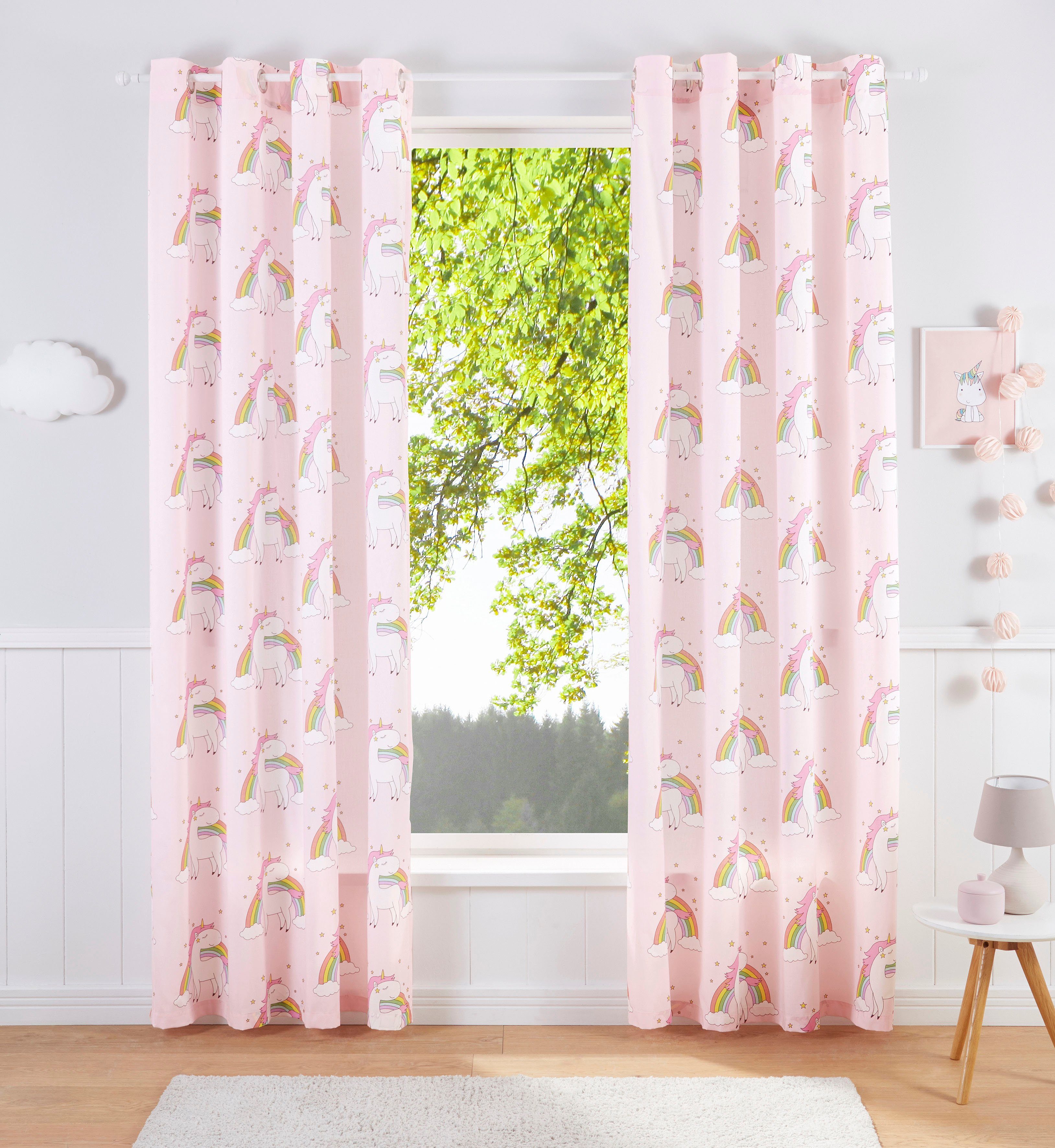 Lüttenhütt Gardine EINHORN, Ösen (1 St), günstig online kaufen