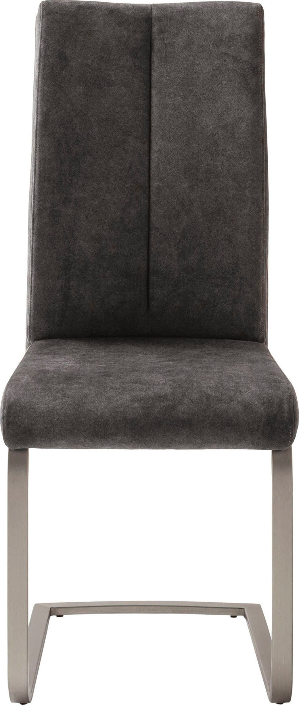 MCA furniture Freischwinger Hudson Schwingstuhl 4er Set (Set, 4 St), Flachrohr,Vintage-Veloursoptik,mit Griff,belastbar 140 kg