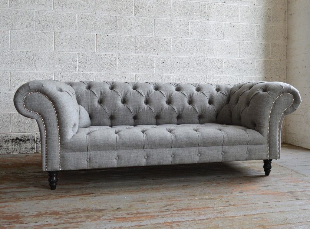 Sofa Garnitur Luxus JVmoebel Couch Design Chesterfield Polster Leder Chesterfield-Sofa,