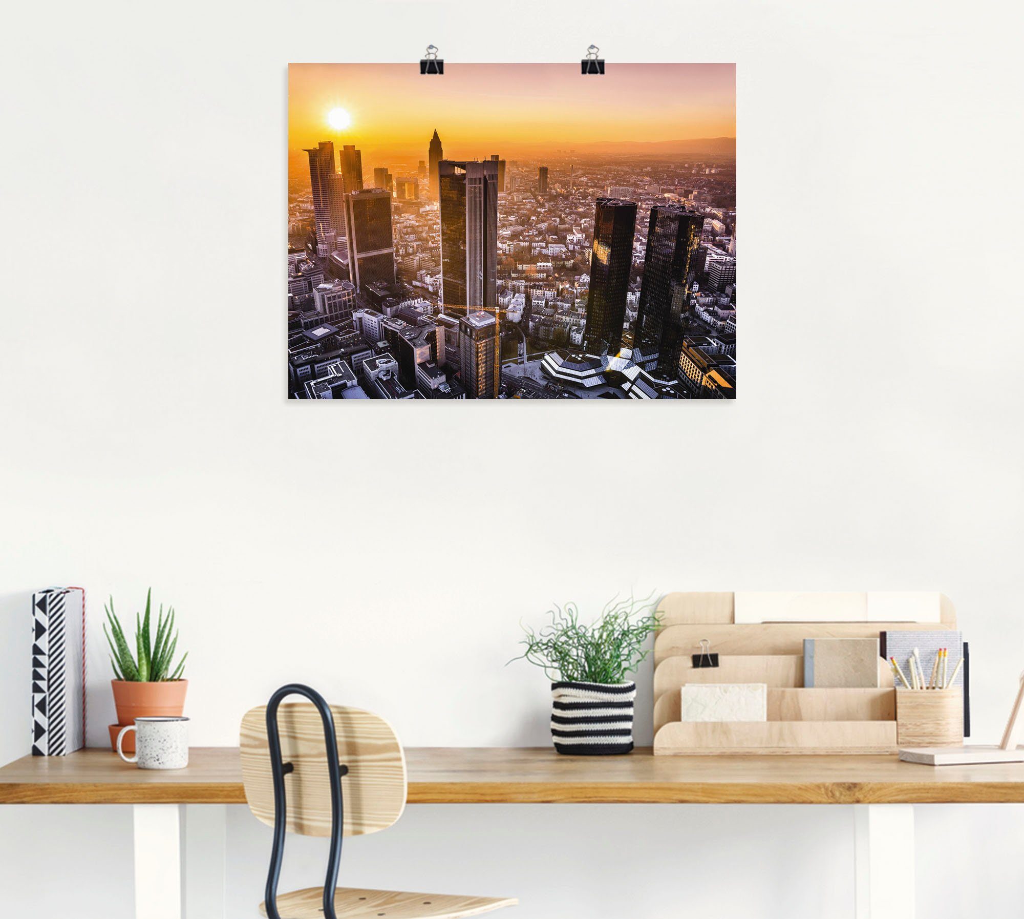 Artland Wandbild »Frankfurt am Main Panorama I«, Deutschland (1 Stück), in vielen Größen & Produktarten - Alubild / Outdoorbild für den Außenbereich, Leinwandbild, Poster, Wandaufkleber / Wandtattoo auch für Badezimmer geeignet-HomeTrends