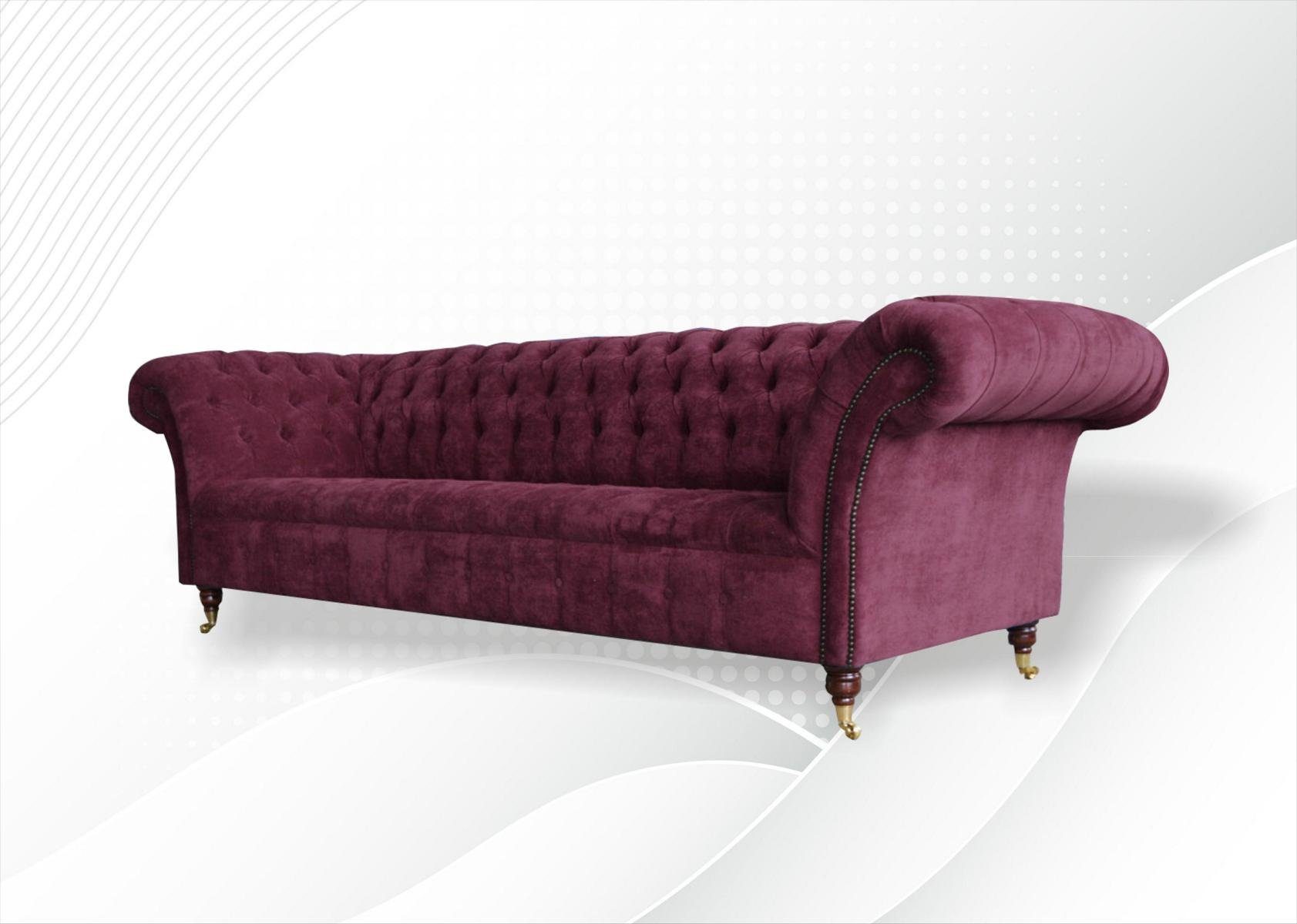 Couch Sitzer 225 Chesterfield-Sofa, 3 Chesterfield Sofa cm Design JVmoebel