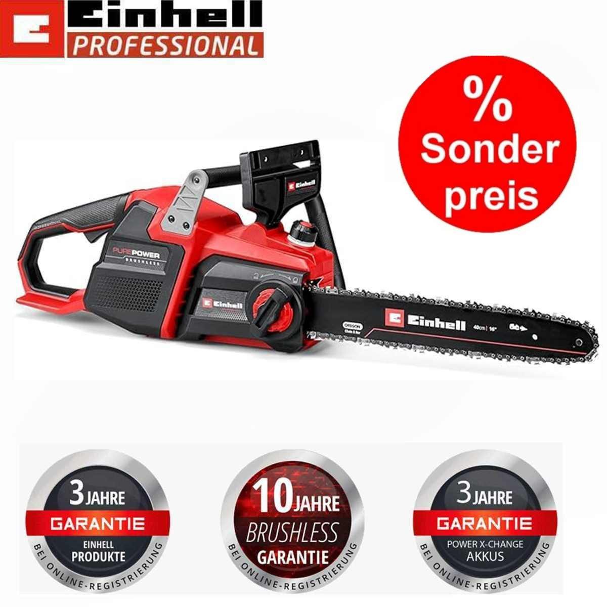 Einhell Akku-Kettensäge Kettensäge FORTEXXA 18/30 mit Akku 4.0 Ah, Ladegerät 30 cm Schwert