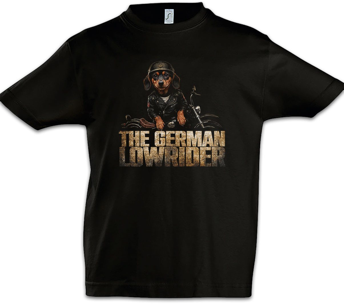 Print-Shirt German Lowrider 2 Kinder T-Shirt Dachshund Dackel Hund Wiener Dog