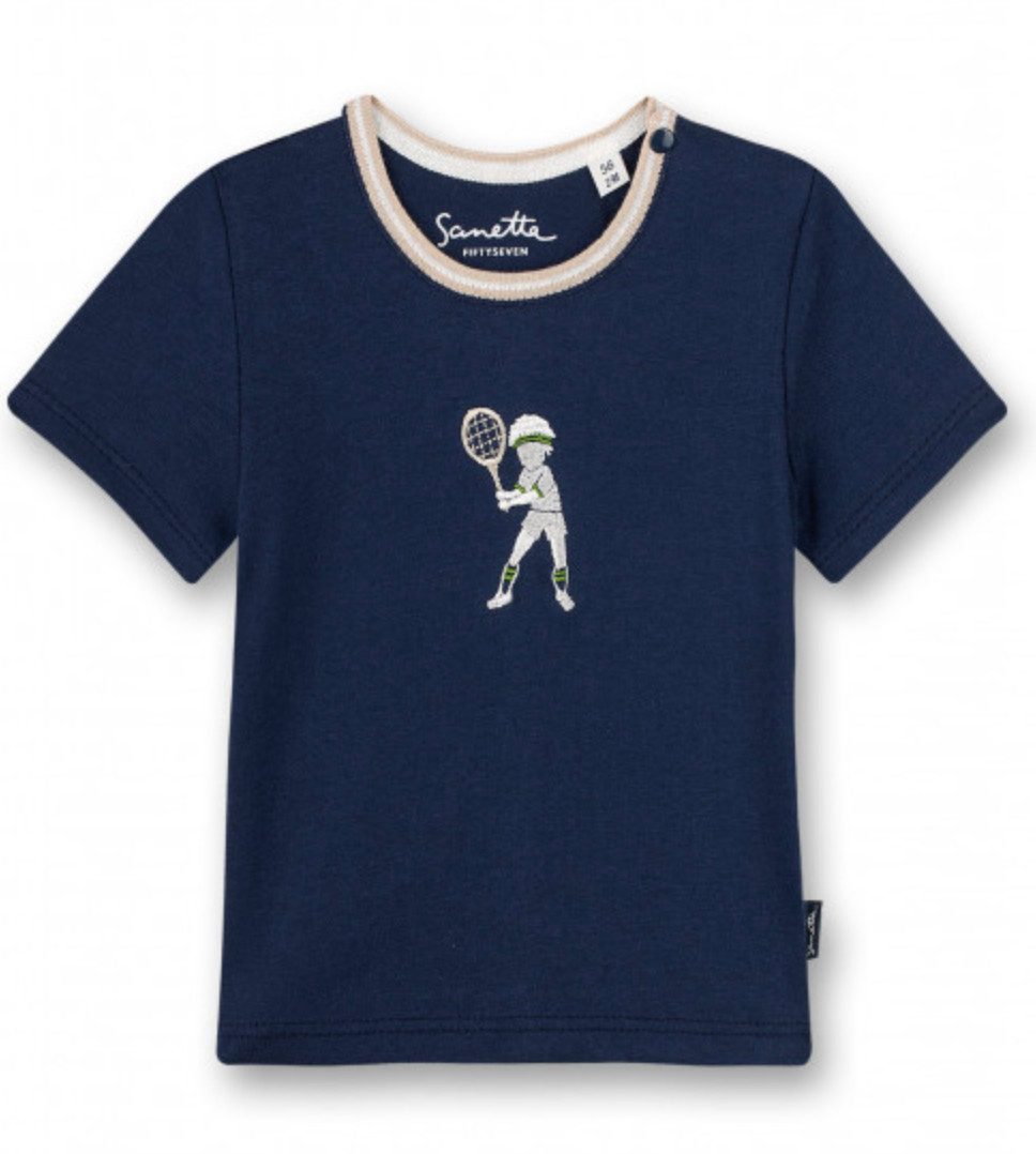 Sanetta T-Shirt Baby Jungen T-Shirt Tennis Print – Bio Baumwolle kurzarm