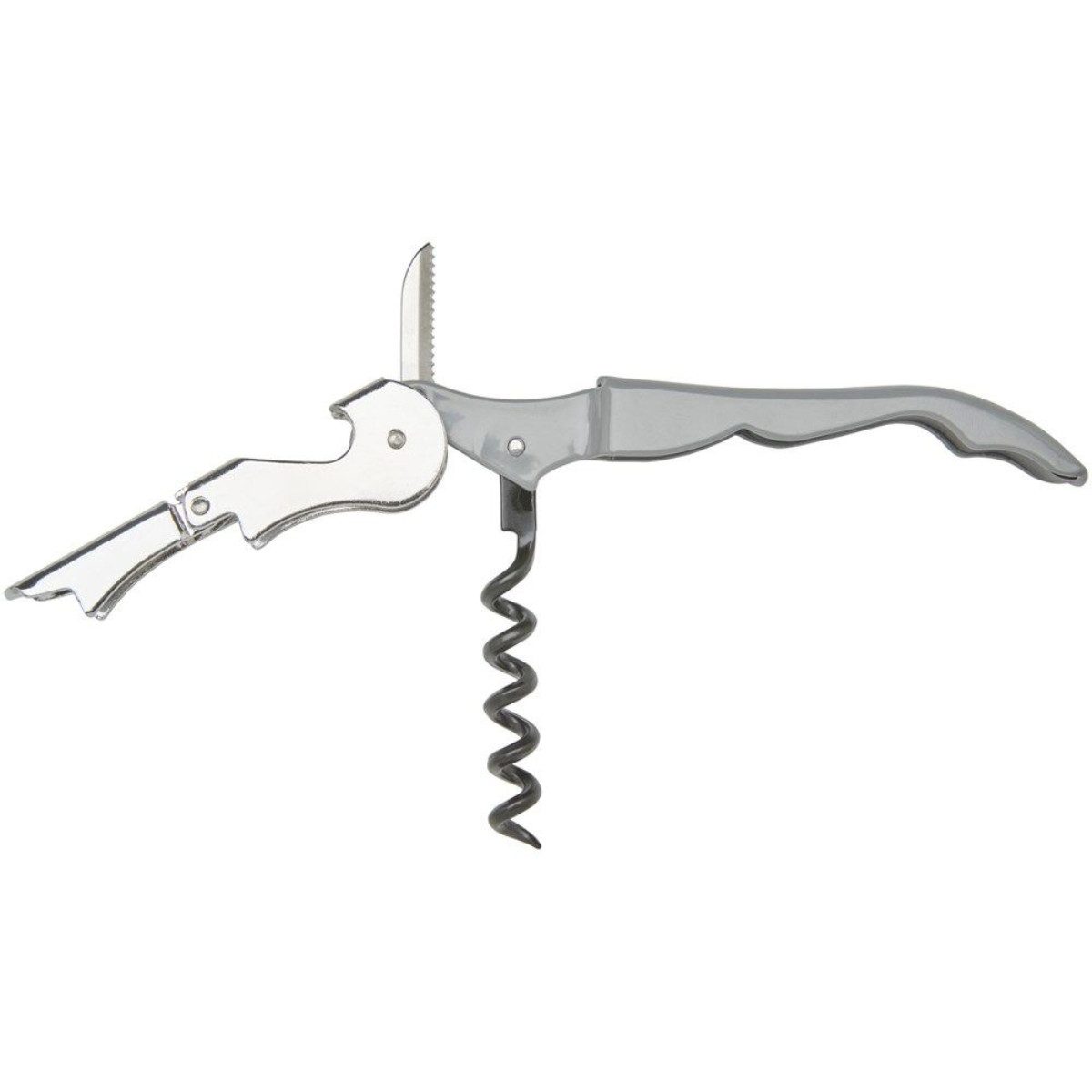 PF Concept Weinflaschenöffner Kellnermesser aus Edelstahl mit Korkenzieher Flaschenöffner