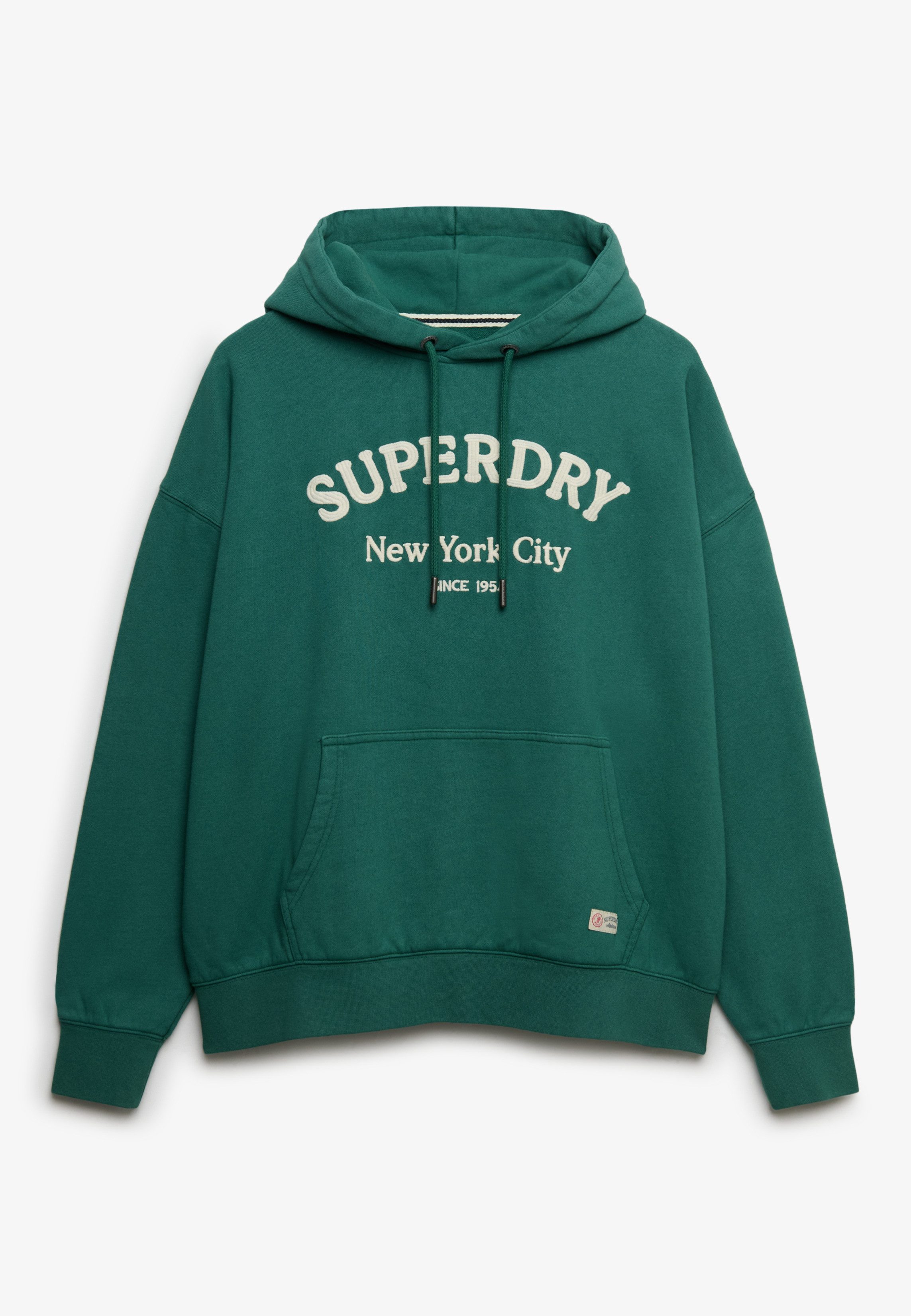 Superdry Kapuzensweatshirt Luxe Casual Emb Relaxed Hood Baumwolle, oversize
