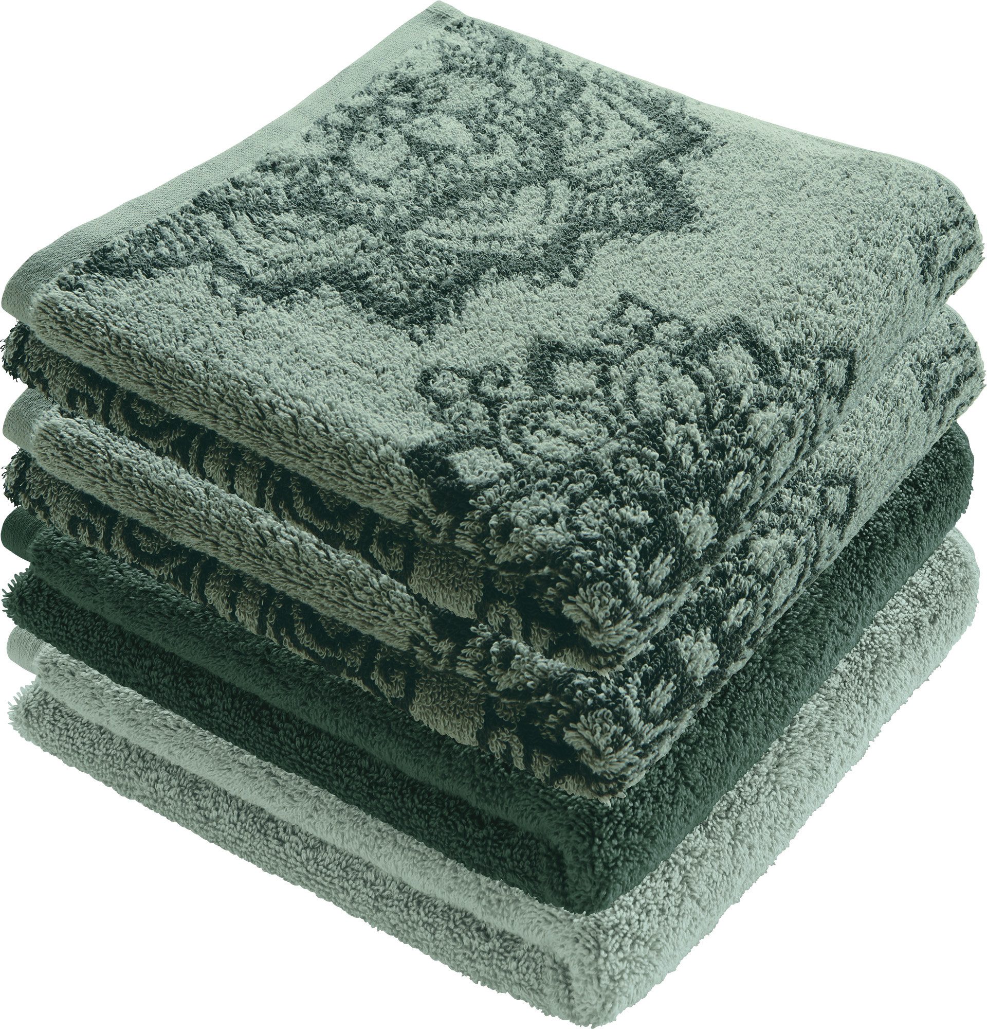 Erwin Müller Handtuch Handtuch "Bühl" 4er-Pack, Frottier, Walk-Frottier Mot günstig online kaufen