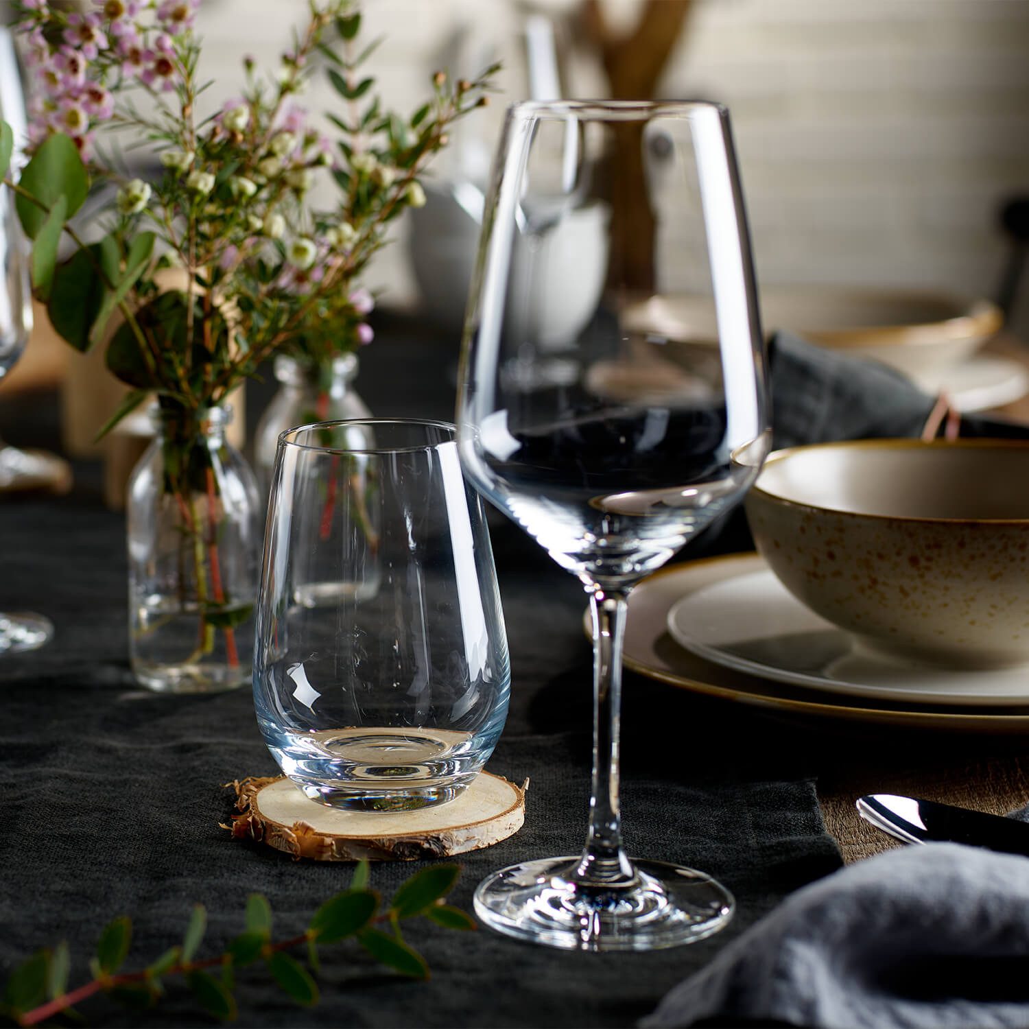 vivo Villeroy & Boch Group Rotweinglas Voice Basic, 4-tlg., Kristallglas, Kristallglas, spülmaschinengeeignet