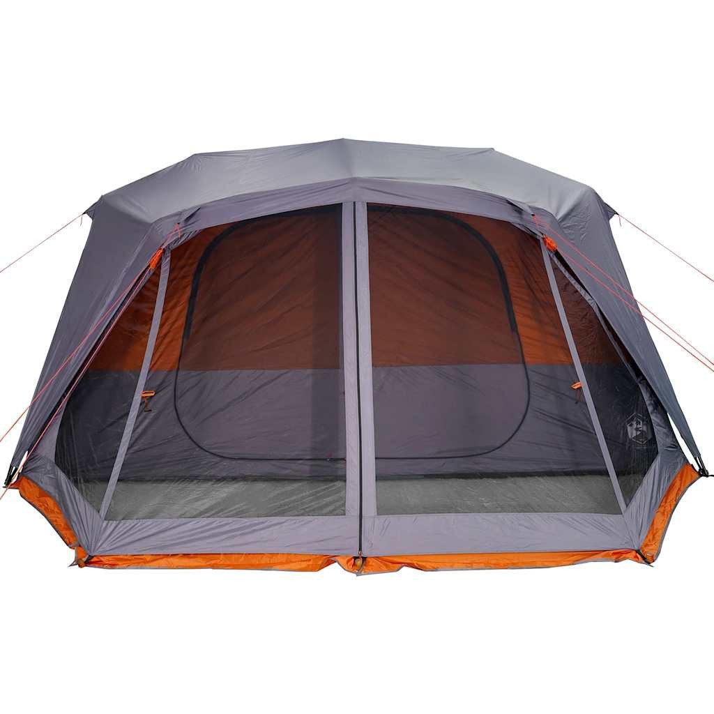 furnicato Faltzelt Familienzelt Campingzelt 443x437x229 cm Grau-Orange, (1 tlg)
