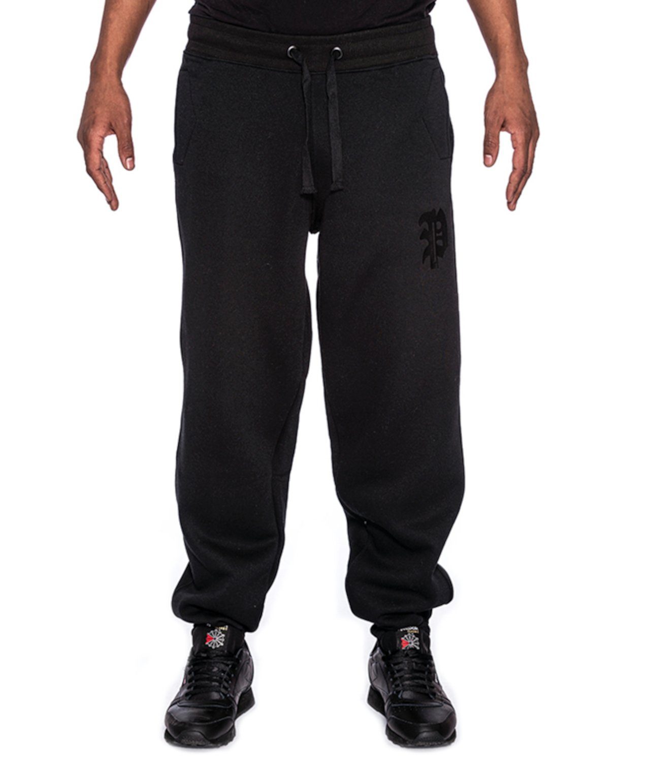 PICALDI Jeans Jogginghose Initial Freizeithose, Trainingshose, Sweatpant Black