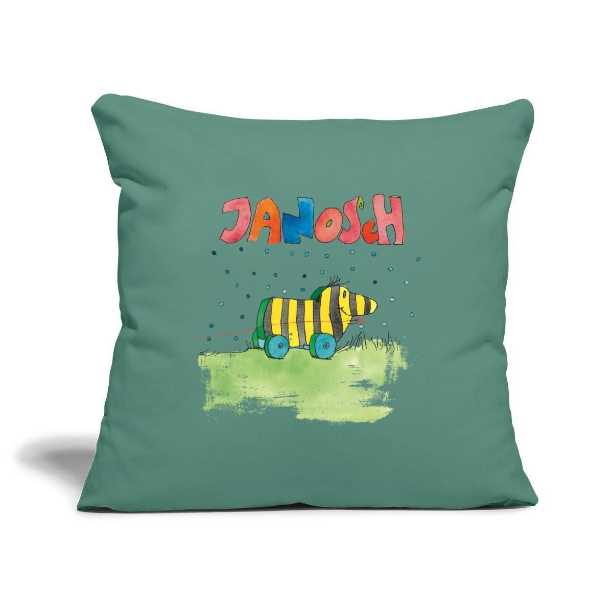 Spreadshirt Kissenbezug Janosch Tigerente Schriftzug Kissenbezug 45x45 cm