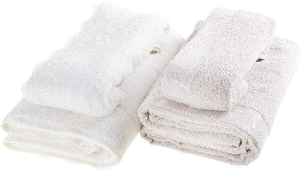 Dekonaz Handtuch Set Cemil Ipekci, Seyna, 4 Teiliges Bad Set, (4-St), 100% Baumwolle
