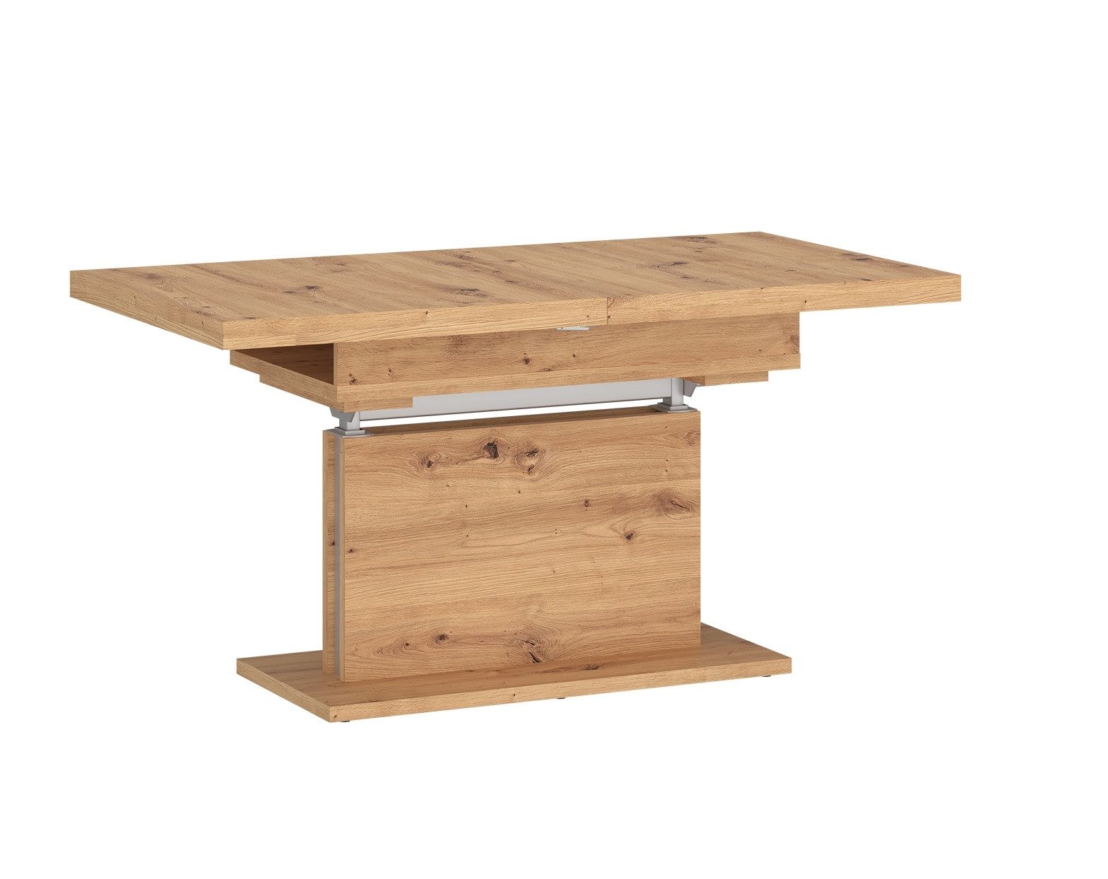 Meble Wójcik Couchtisch ausziehbar, höhenverstellbar, Eiche Dekor - 110/150x59/74x70cm (BxHxT)