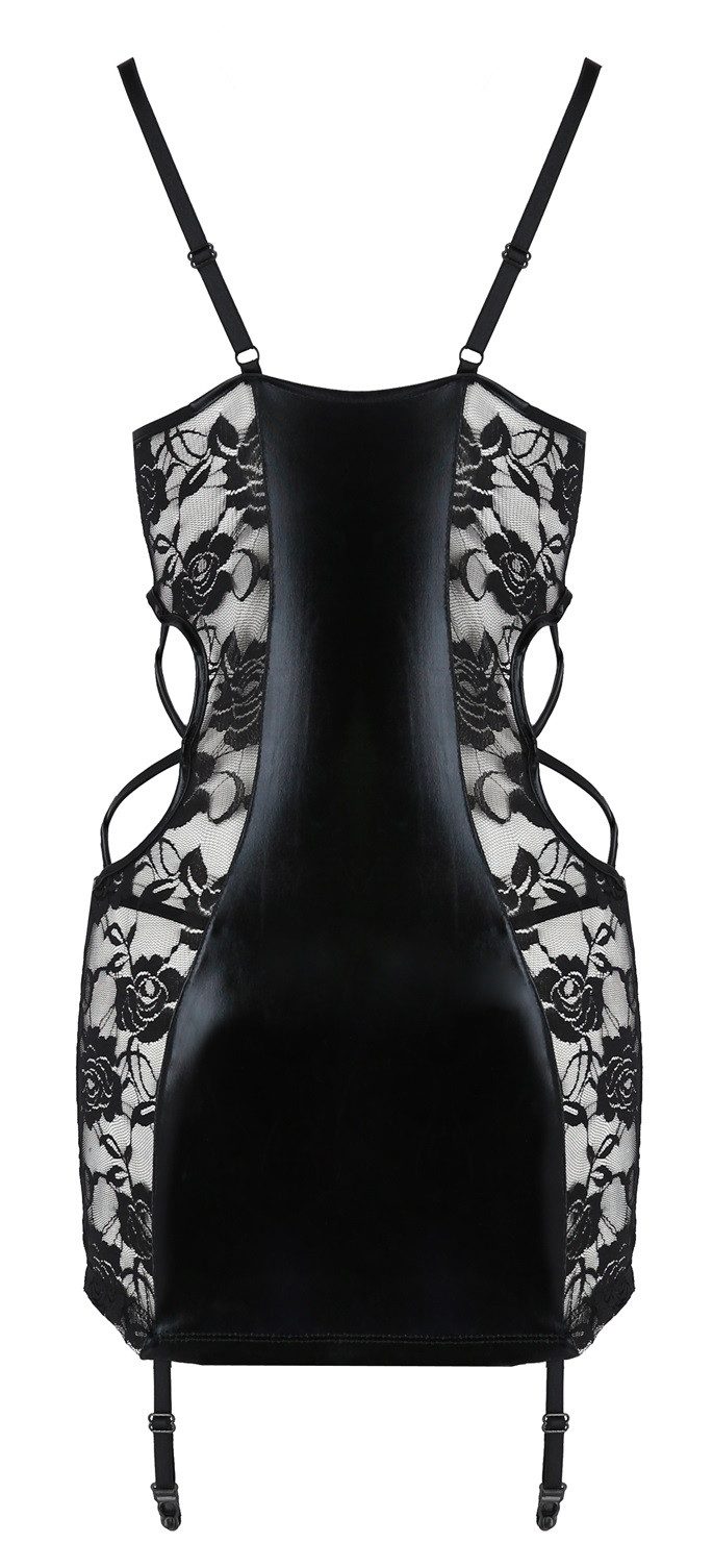 Avanua Negligé mit Bügeln und Strapshaltern, zarte Spitze, Chemise