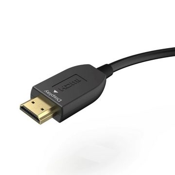 Hama 3m HDMI-Kabel Lang Anschluss-Kabel Optisch Video-Kabel, HDMI, (300 cm), AOT Optisch Aktiv 8K 4K UHD Full HD TV 3D HD TV LED LCD OLED Plasma