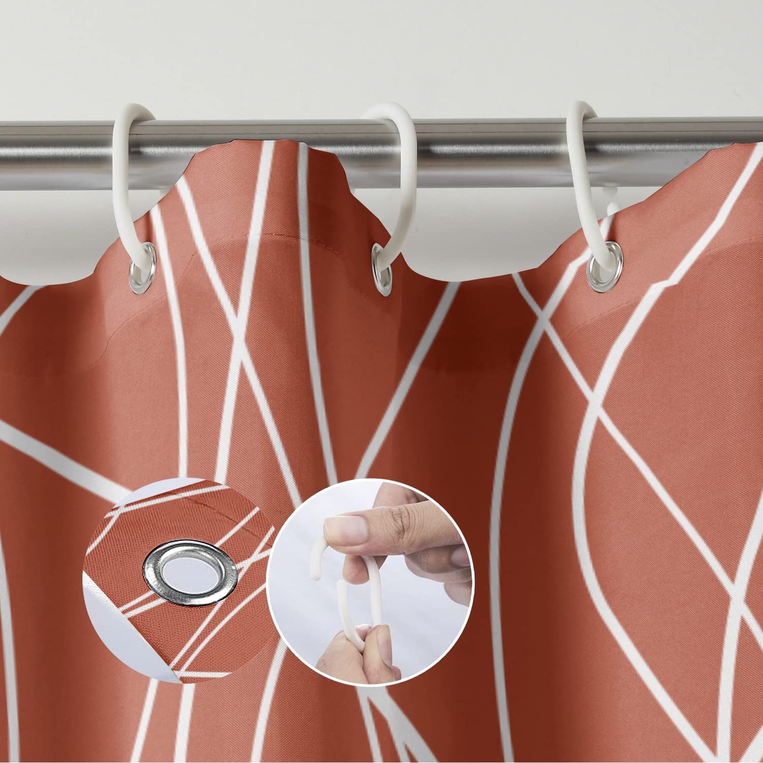 M&W DAS DESIGN Duschvorhang 180x200 Shower curtains Anti schimmel Waschbar