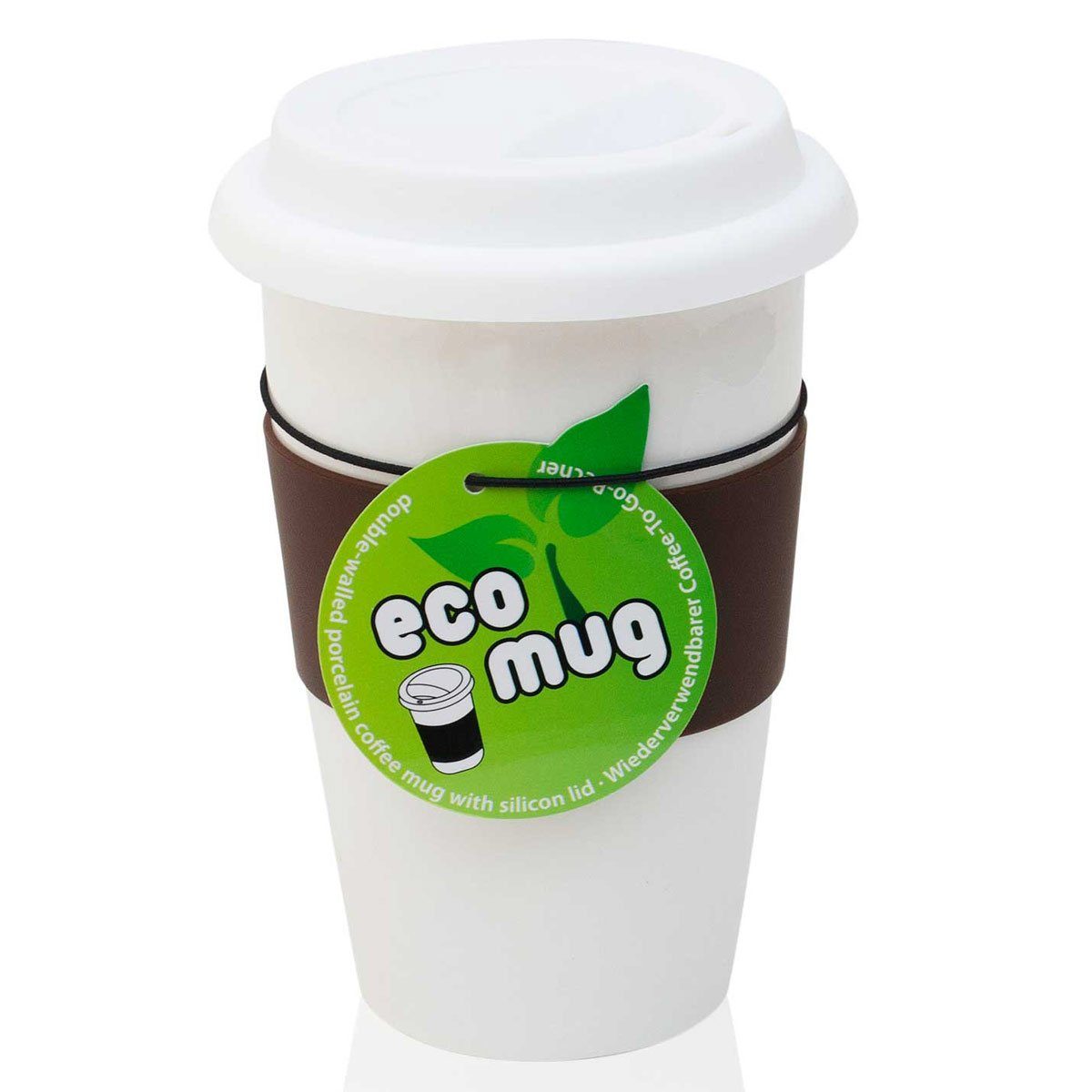 Goods+Gadgets Thermobecher Doppelwandiger Isobecher Kaffee-Becher, Porzellan Eco aus Mug