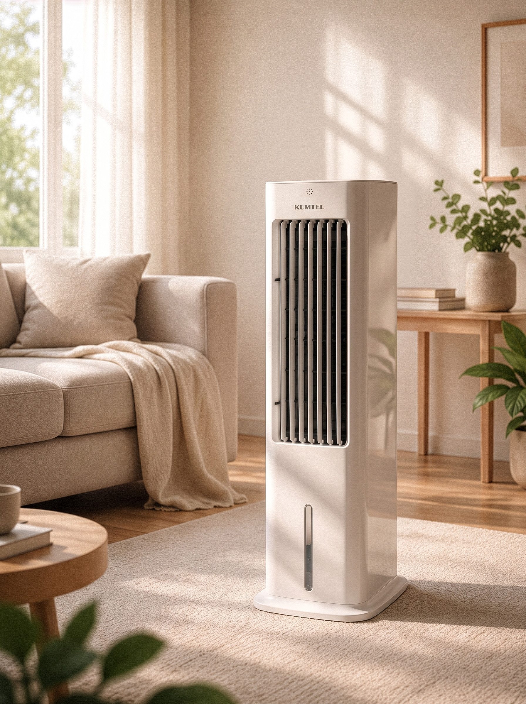 KUMTEL Standventilator, 55 W, oszillierend, Höhe : 85 cm, Timer Funktion