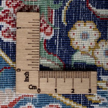 Seidenteppich Seidenteppich - Ghom Seide - Premium - 40 x 28 cm - dunkelblau, morgenland, rechteckig, Höhe: 10 mm, Wohnzimmer, Handgeknüpft, Einzelstück mit Zertifikat