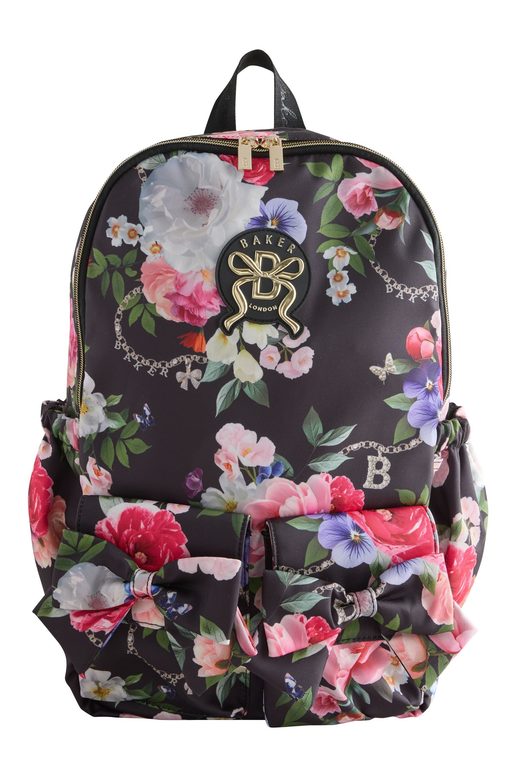 Schulrucksack Baker by Ted Baker geblümter Rucksack mit Schleife