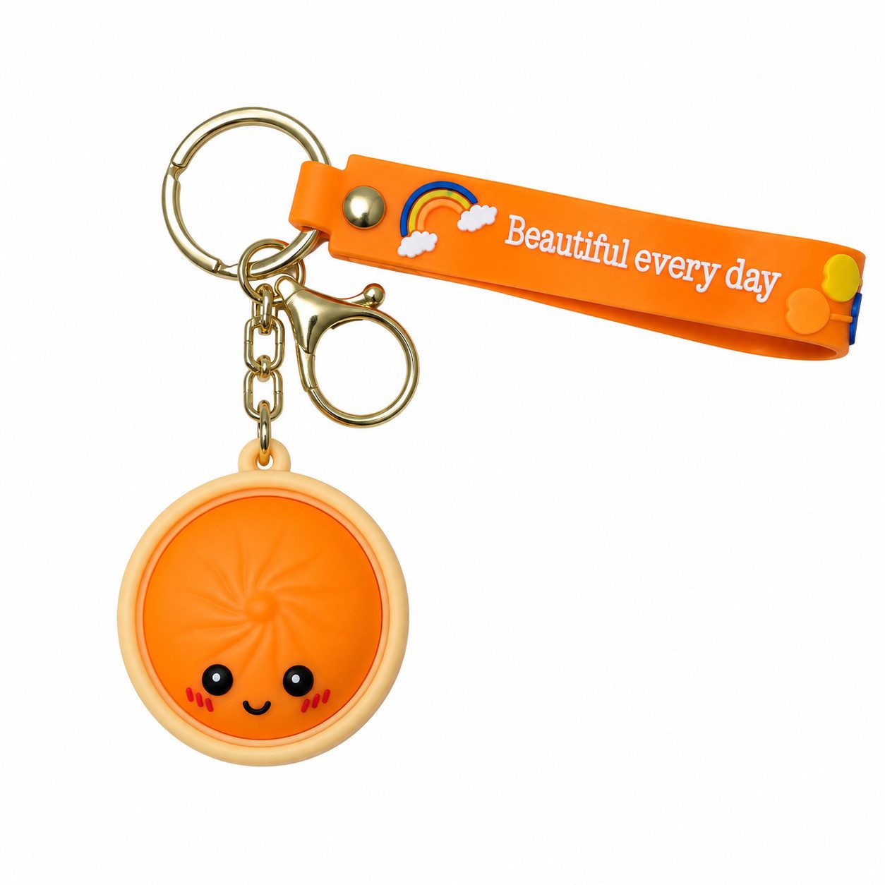 GOLDIA GMBH Schlüsselanhänger Kawaii Bao Bun Dumpling Anhänger mit Band Zufallsfarbe (Set, 1-tlg., Geschenk-Set), 6 Farben, Farbauswahl nicht möglich, Lieferung erfolgt zufällig