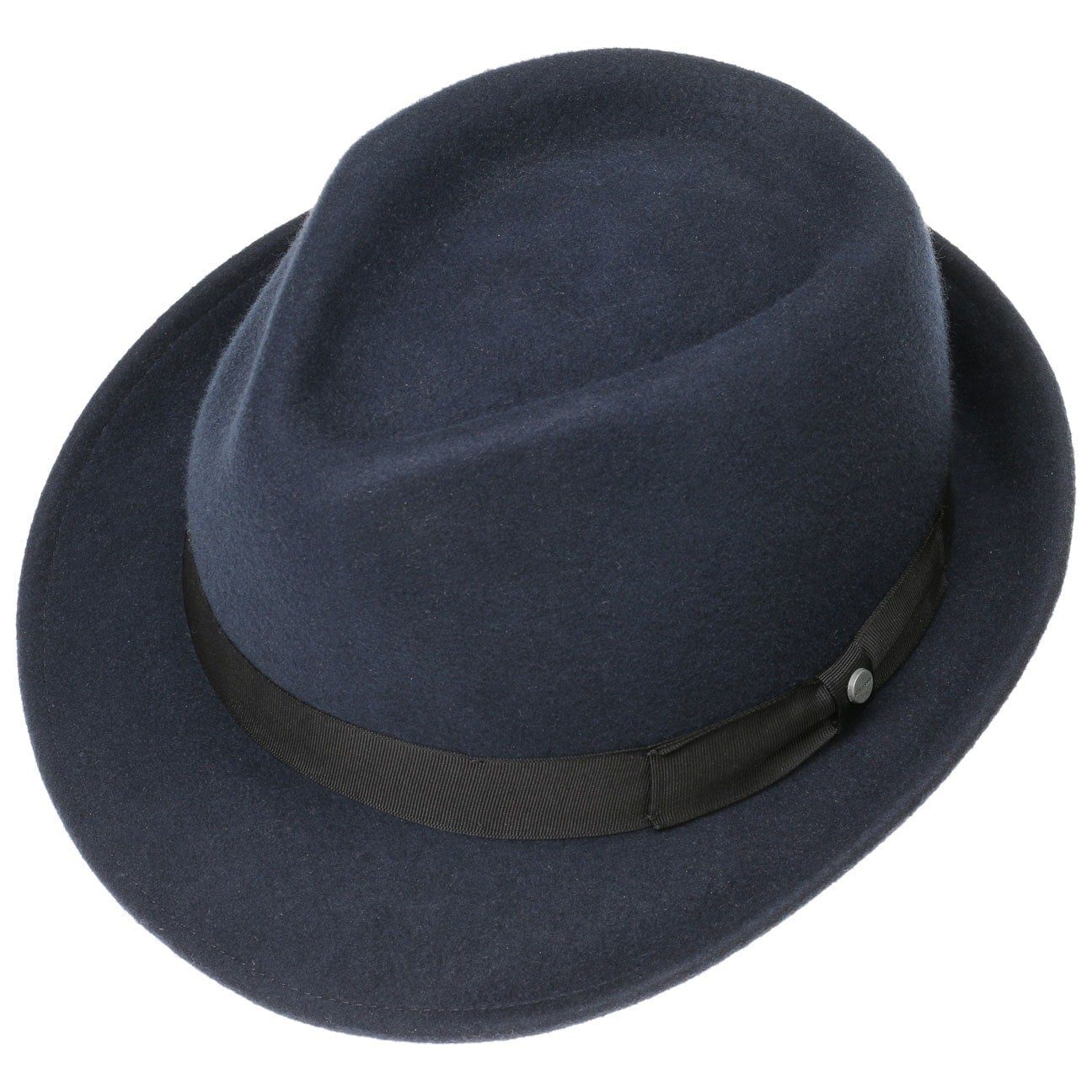 (1-St) Trilby Stetson Ripsband Trilby blau mit