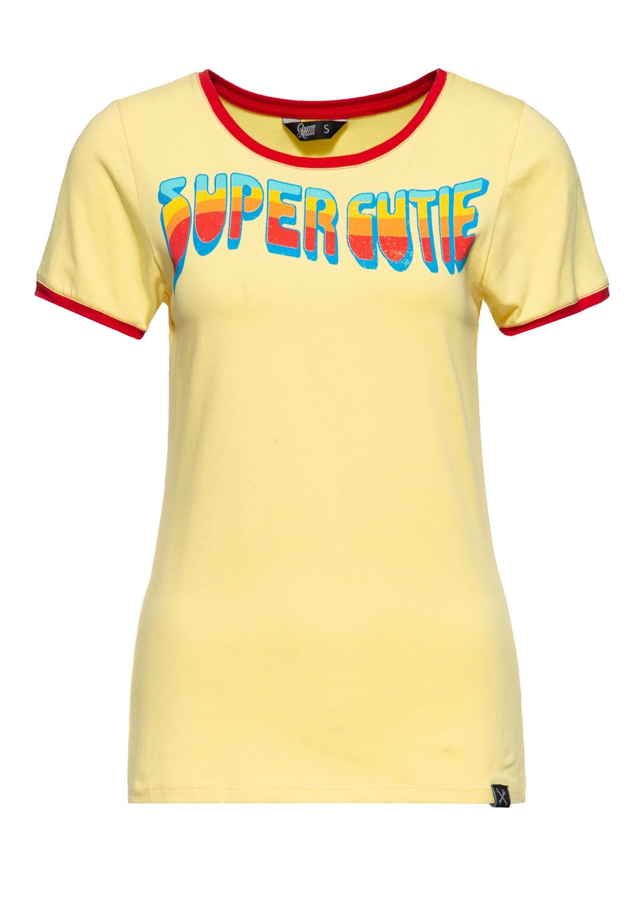 QueenKerosin Kurzarmshirt Super Cutie mit Retro günstig online kaufen