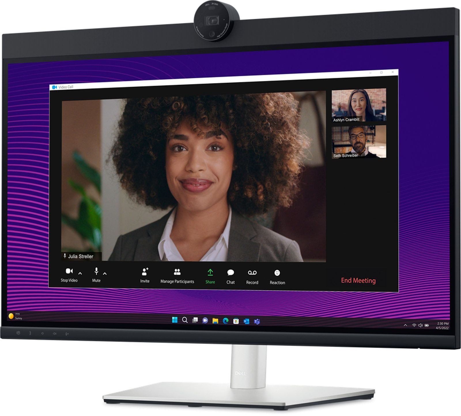 Dell 27 Video Conferencing P2724DEB 68,47cm 27Zoll IPS 2560x1440 60Hz 1000: TFT-Monitor (2560 x 1440 px, Quad HD, 8 ms Reaktionszeit, IPS, Kamera, Lautsprecher, HDCP, Pivot, Höhenverstellbar)