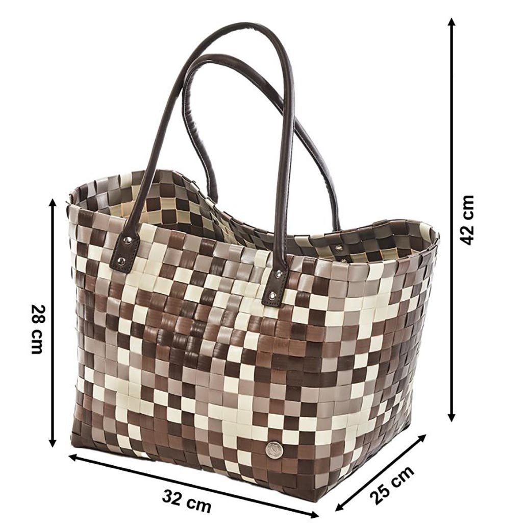 Kobolo Shopper Einkaufstasche Tasche MARE aus PE mit PU Henkeln (Stück, 1-tlg., 1 Stück), Mehrfarbig – Bild 3 von 5