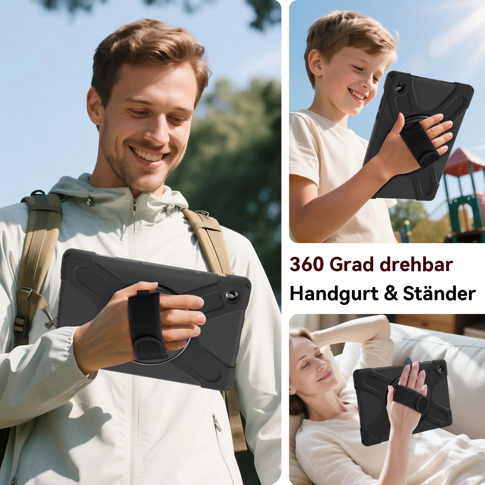 betterfon Tablet-Hülle Hülle für Samsung Galaxy Tab A11+ 11 Zoll, Stoßfeste Schutzhülle, Dual-Layer PC/TPU, Kantenschutz, kratzresistent, Standfunktion – Bild 4 von 5
