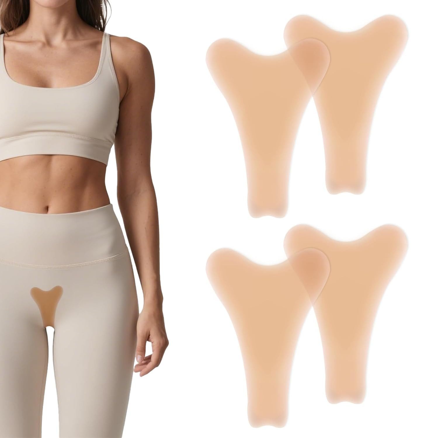 COOL-i ® G-String Unsichtbare Silikon Einlagen 4er Set, nahtlos & selbsthaftend