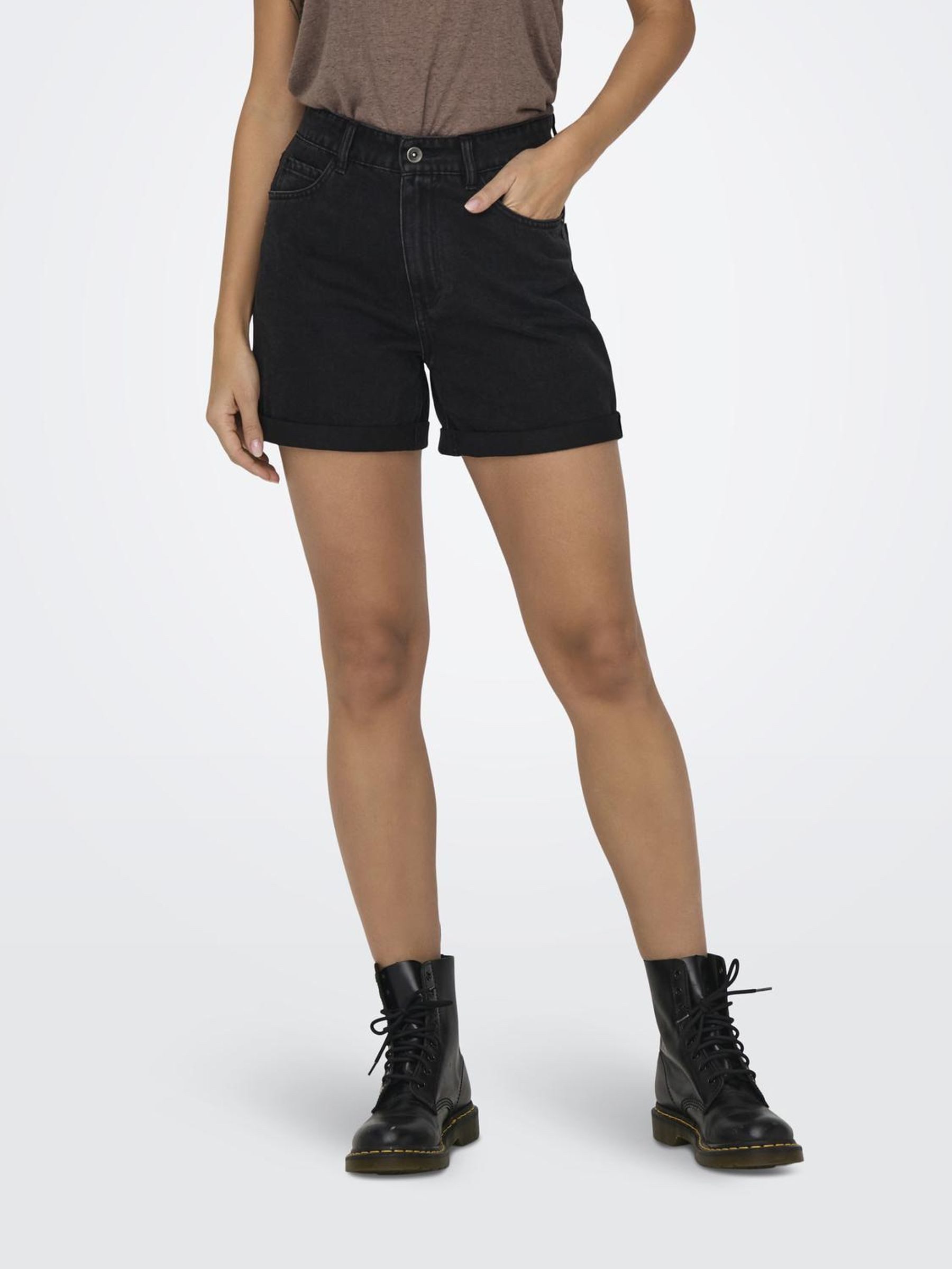 ONLY Jeansshorts ONLVEGA – Jeansshorts mit hohem Bund und Aufschlag Baumwol günstig online kaufen
