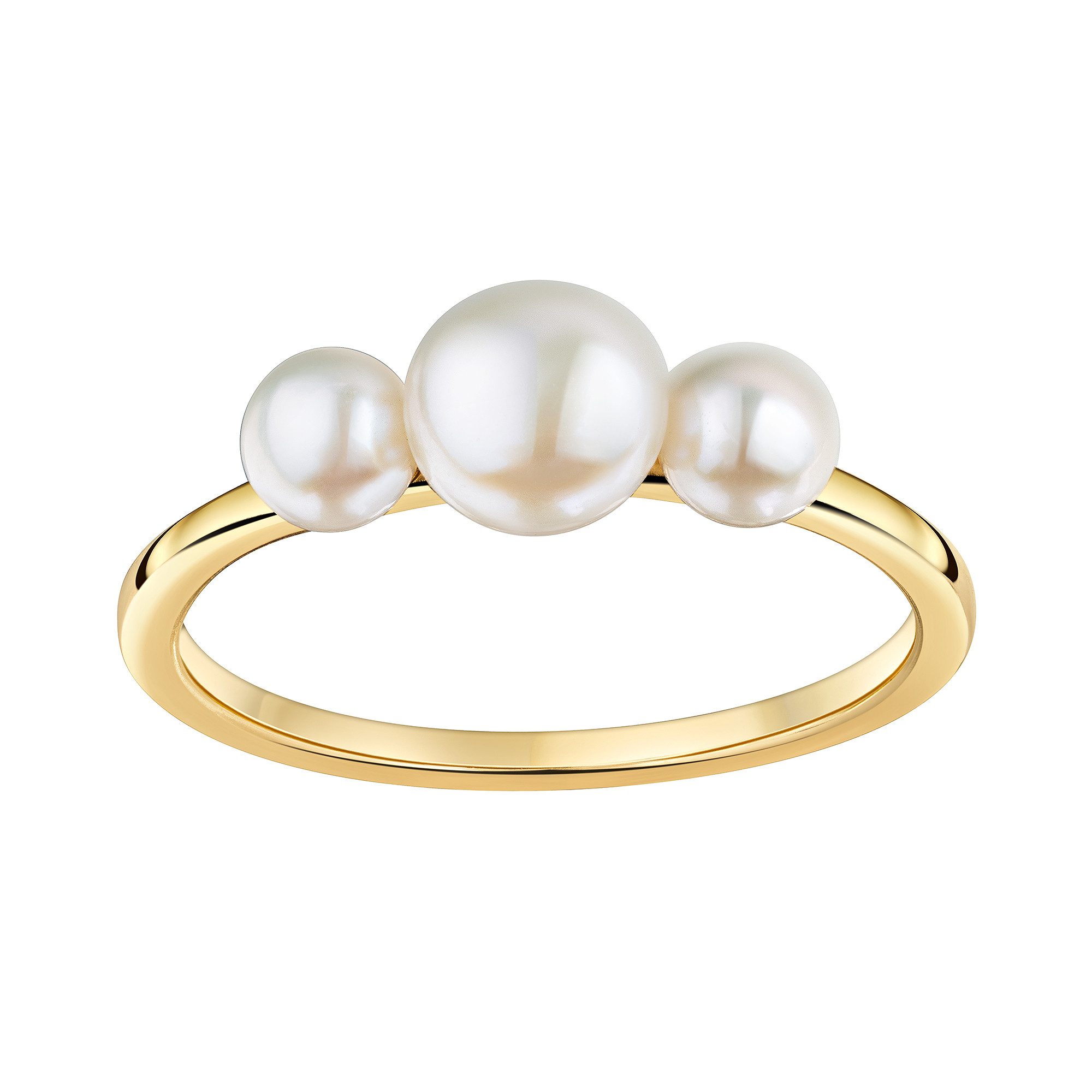 Firetti Perlenring Schmuck Geschenk Silber 925 Fingerring Damenring Ring, mit Süßwasserzuchtperle