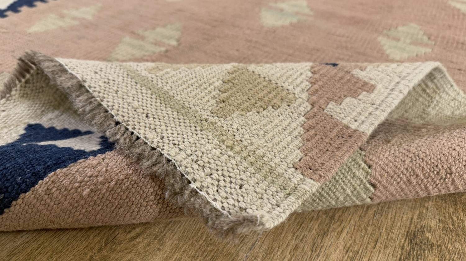 Rug Studios Teppich KELIM ORIGINAL HANDGEARBEITET, Rechteckig, Höhe: 5 mm, Handgefertigt, 81 x 115 cm, Rose