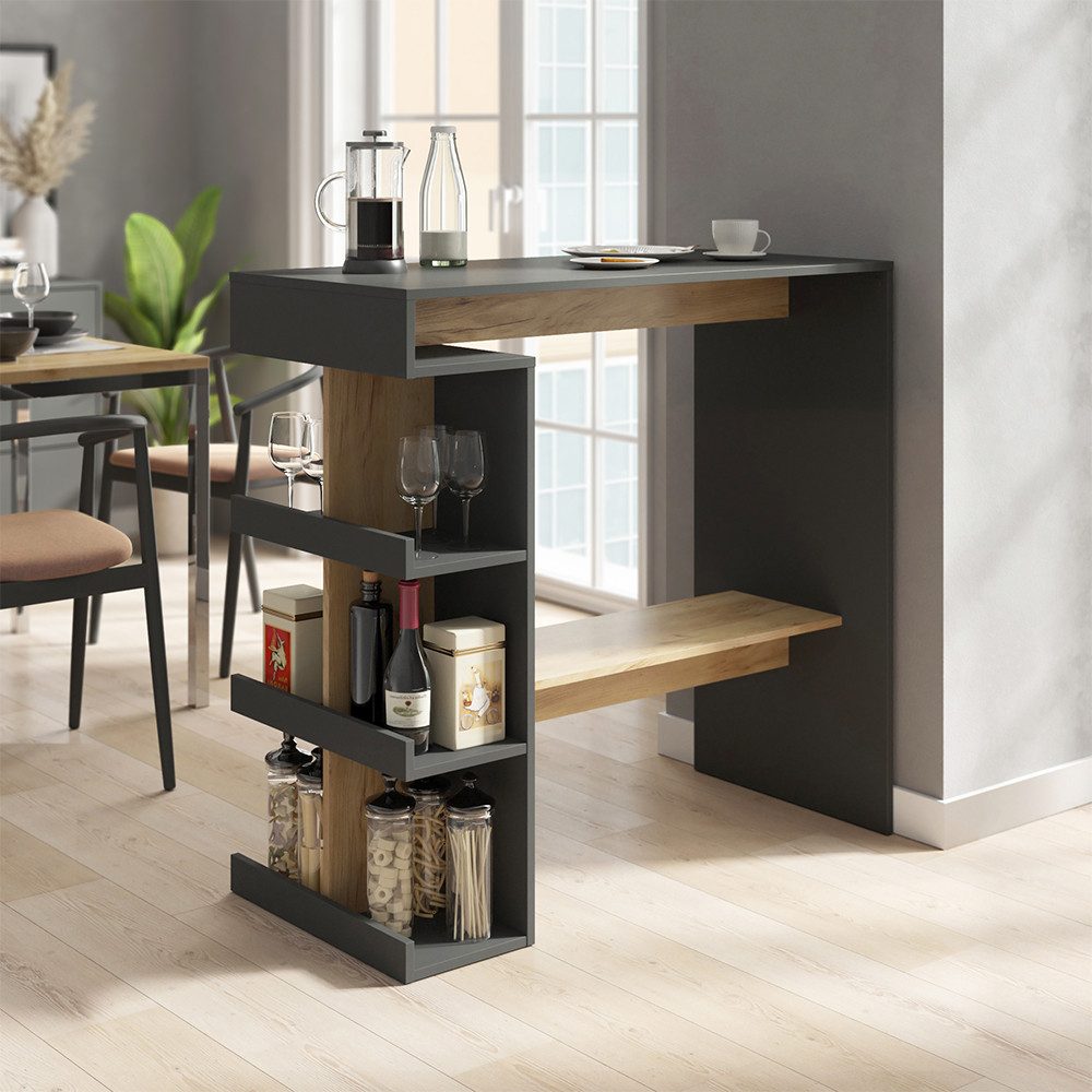 Vicco Bartisch Dana, Anthrazit/Goldkraft Eiche/Goldkraft Eiche, 108 x 50 cm (1-St)