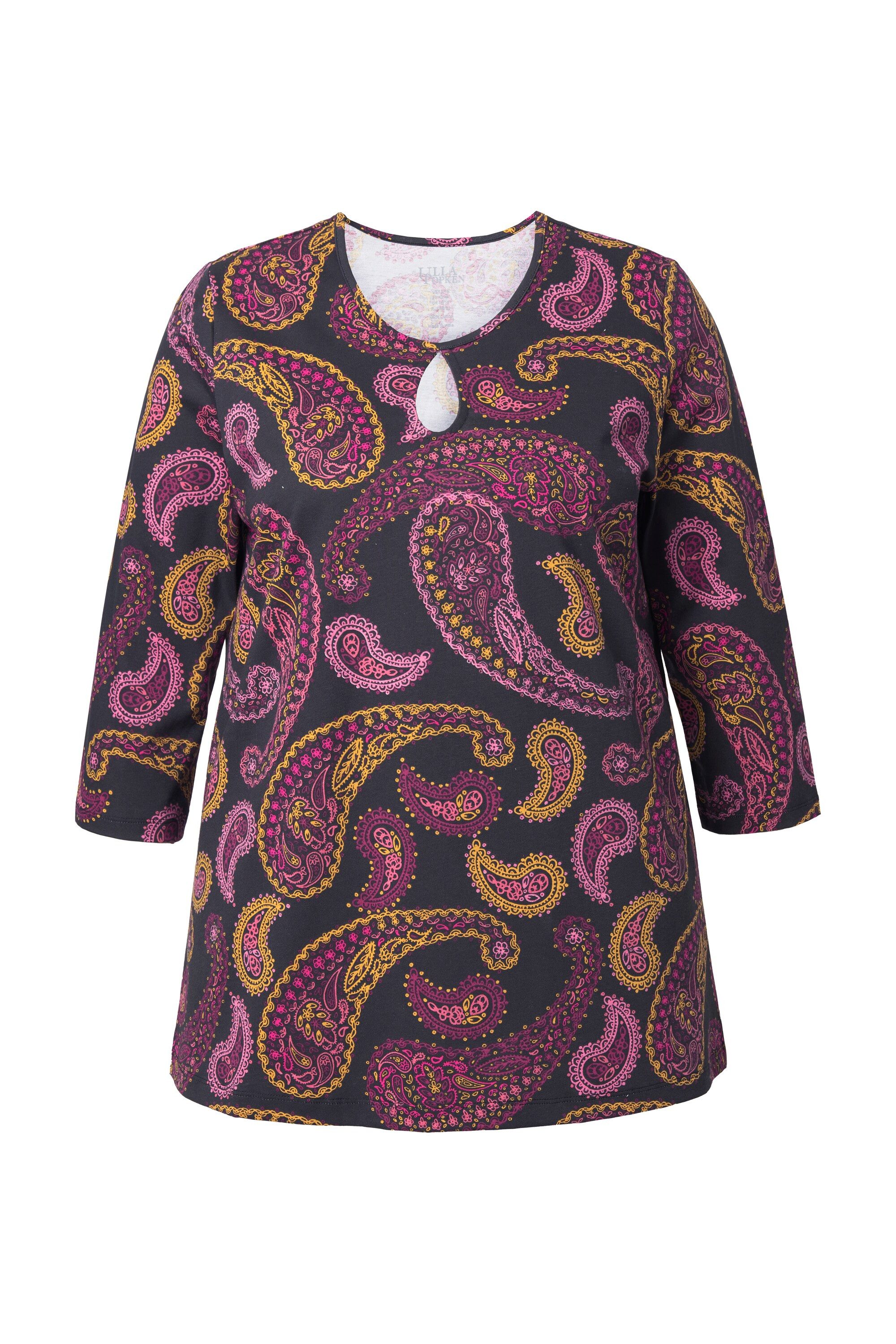 Ulla Popken Longshirt Shirt A-Linie Rundhals günstig online kaufen
