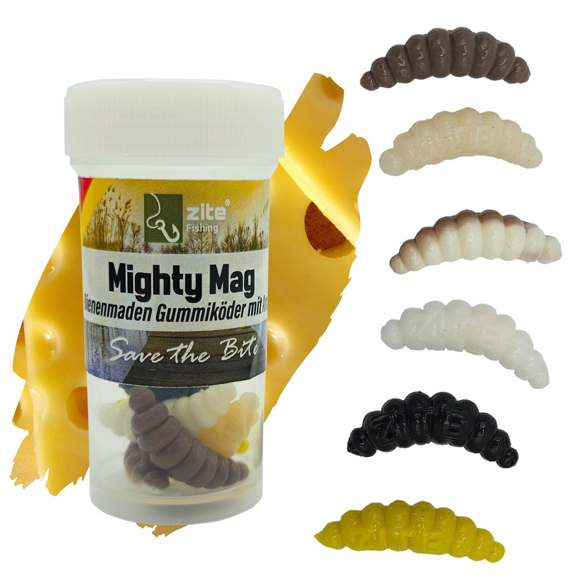 Kunstköder Mighty Mag Mix Aroma 2,8 cm Bienenmade 12 Stück
