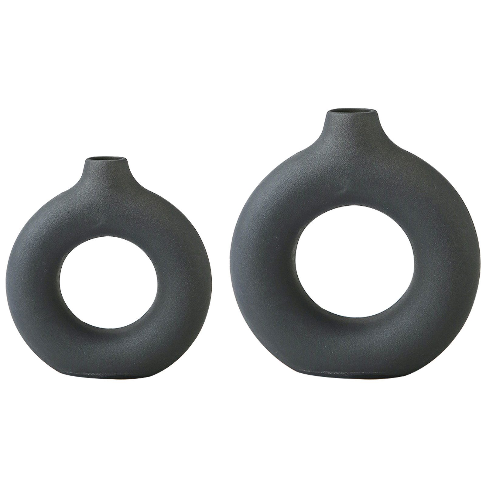 HAUSS SPOLE Dekovase Vase Blumenvase Blumentopf Donut-Form Gefäß (21.5x23 c günstig online kaufen